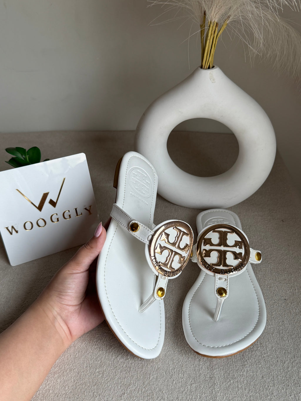 Viral Tory Burch Slides White
