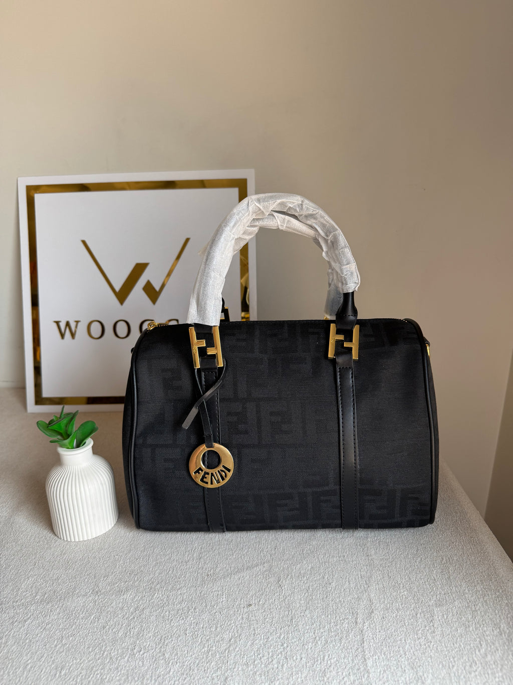 Fendi Signature Hand Bag - Signature Black