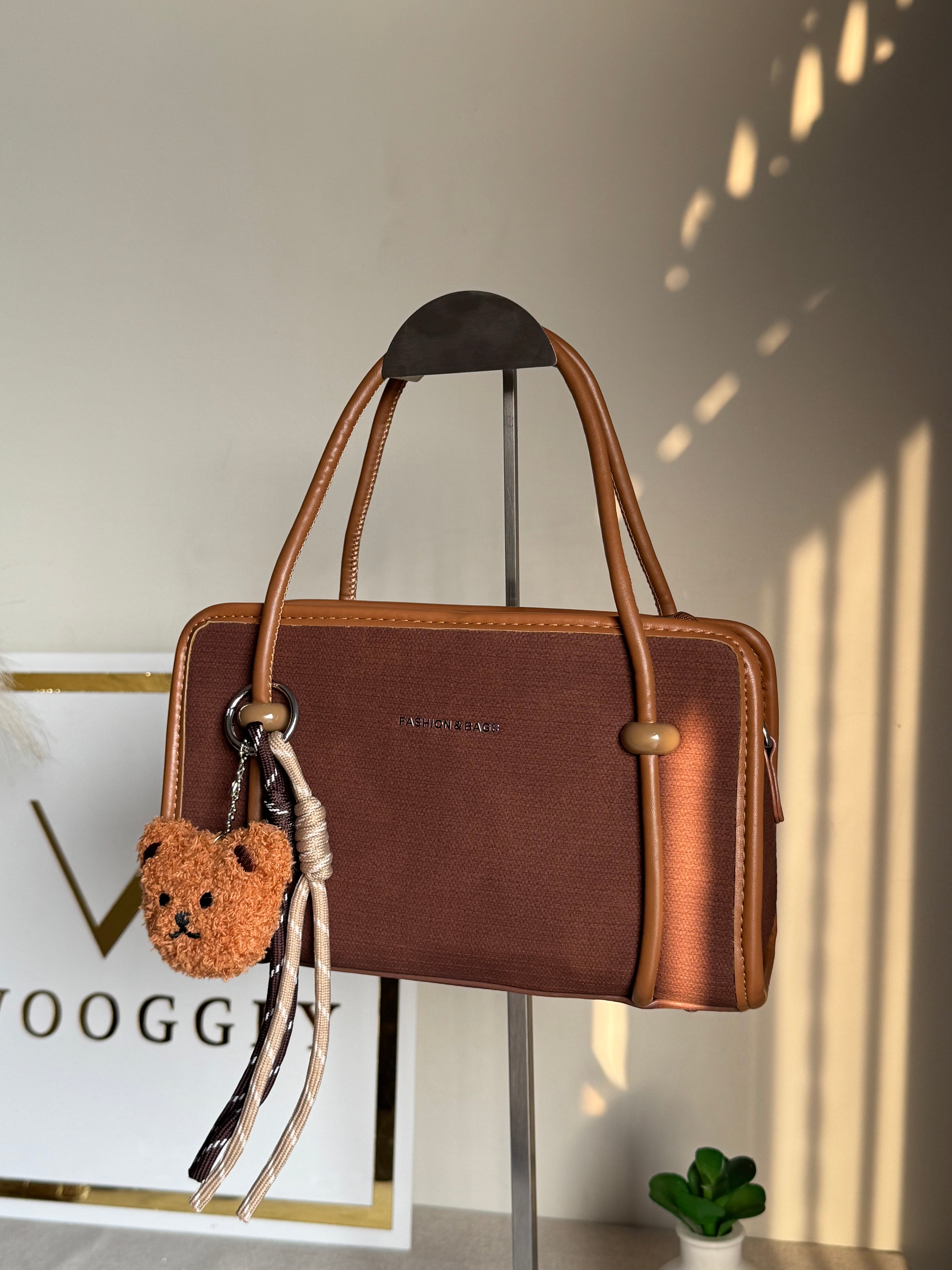 Coco Brown Teddy Bag with Teddy Bag Charm