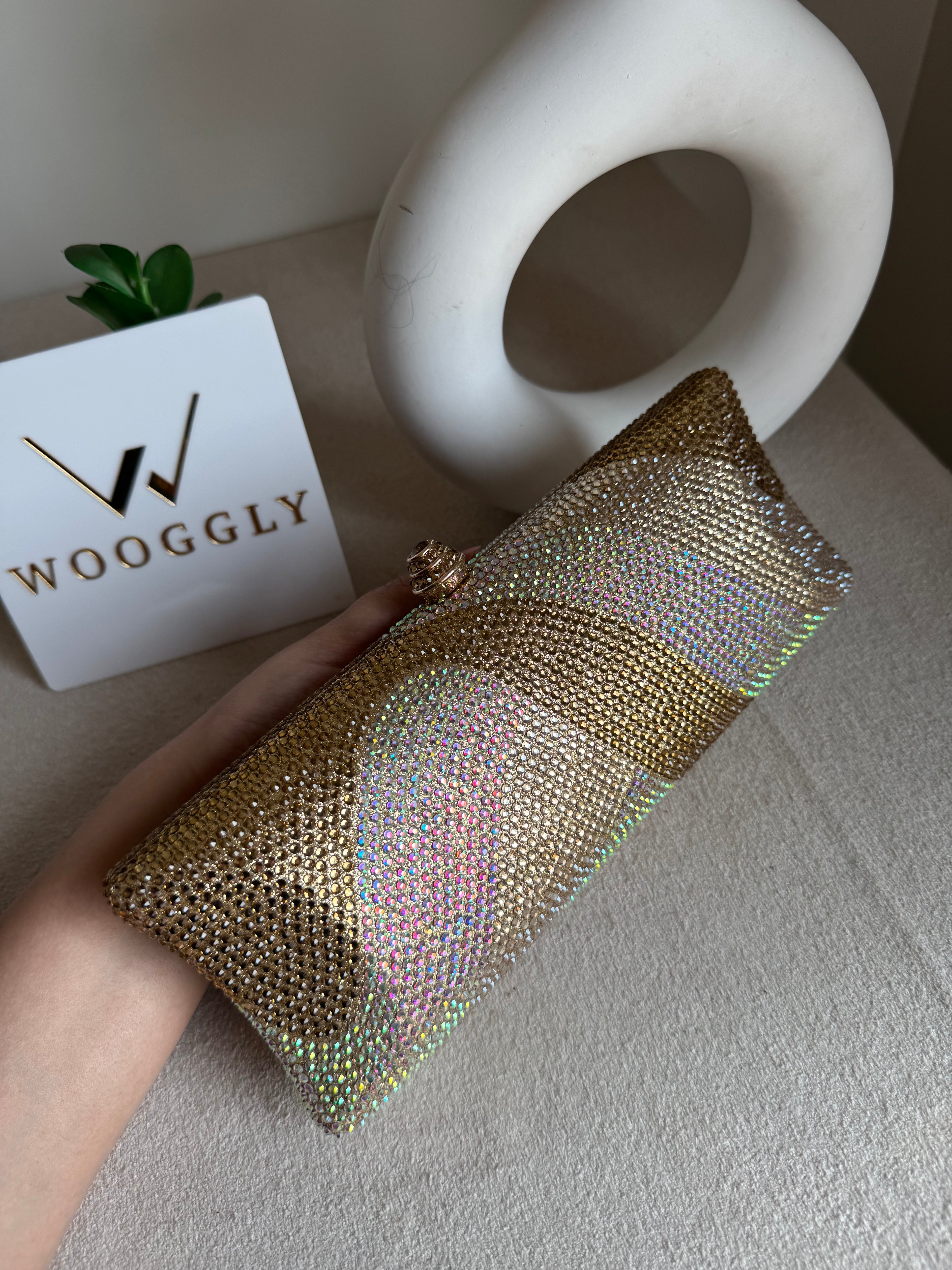 High Quality Élan Clutch - Multi Champagne
