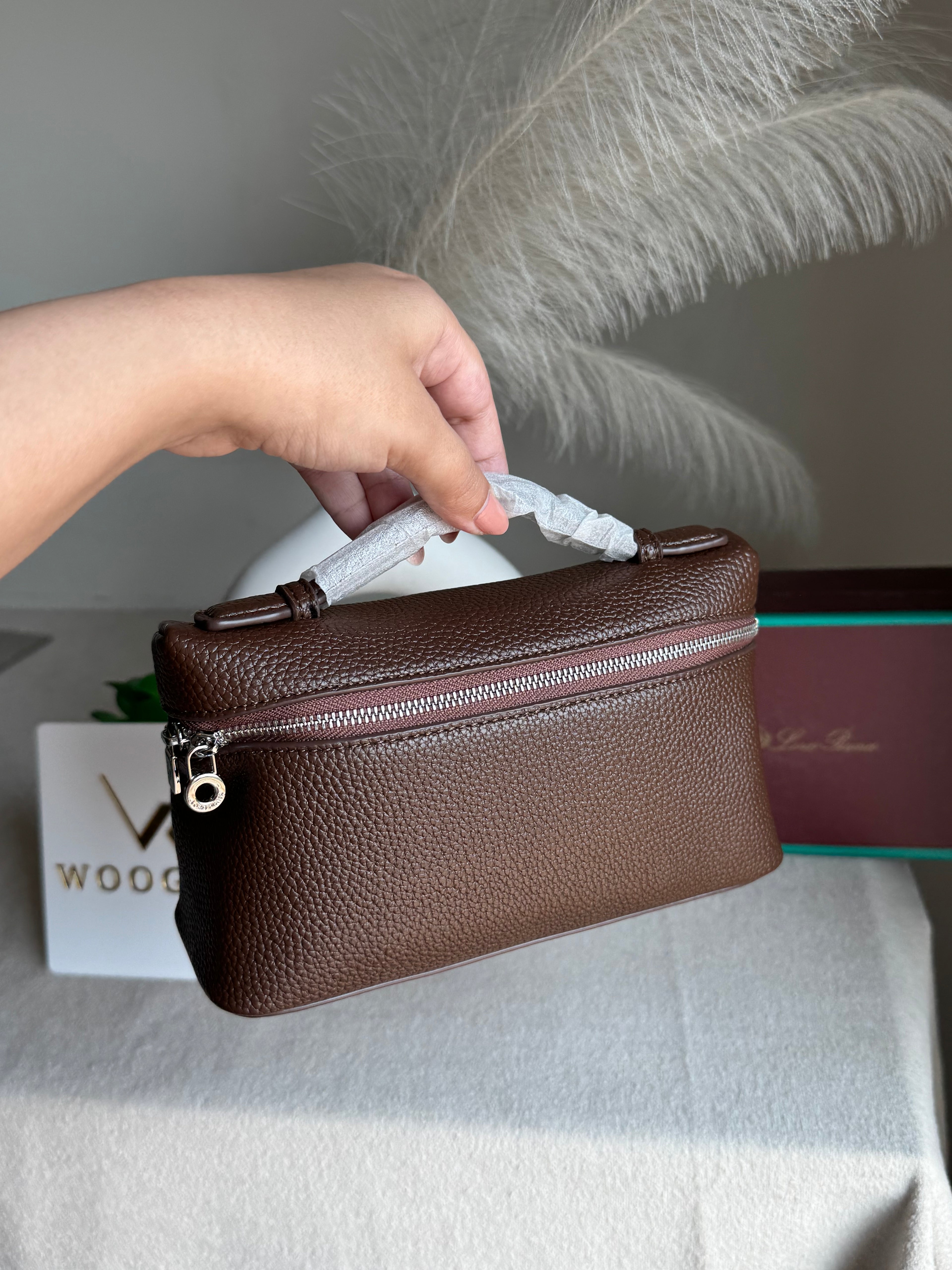 Loro Piana Premium Signature Bag - Burgandy