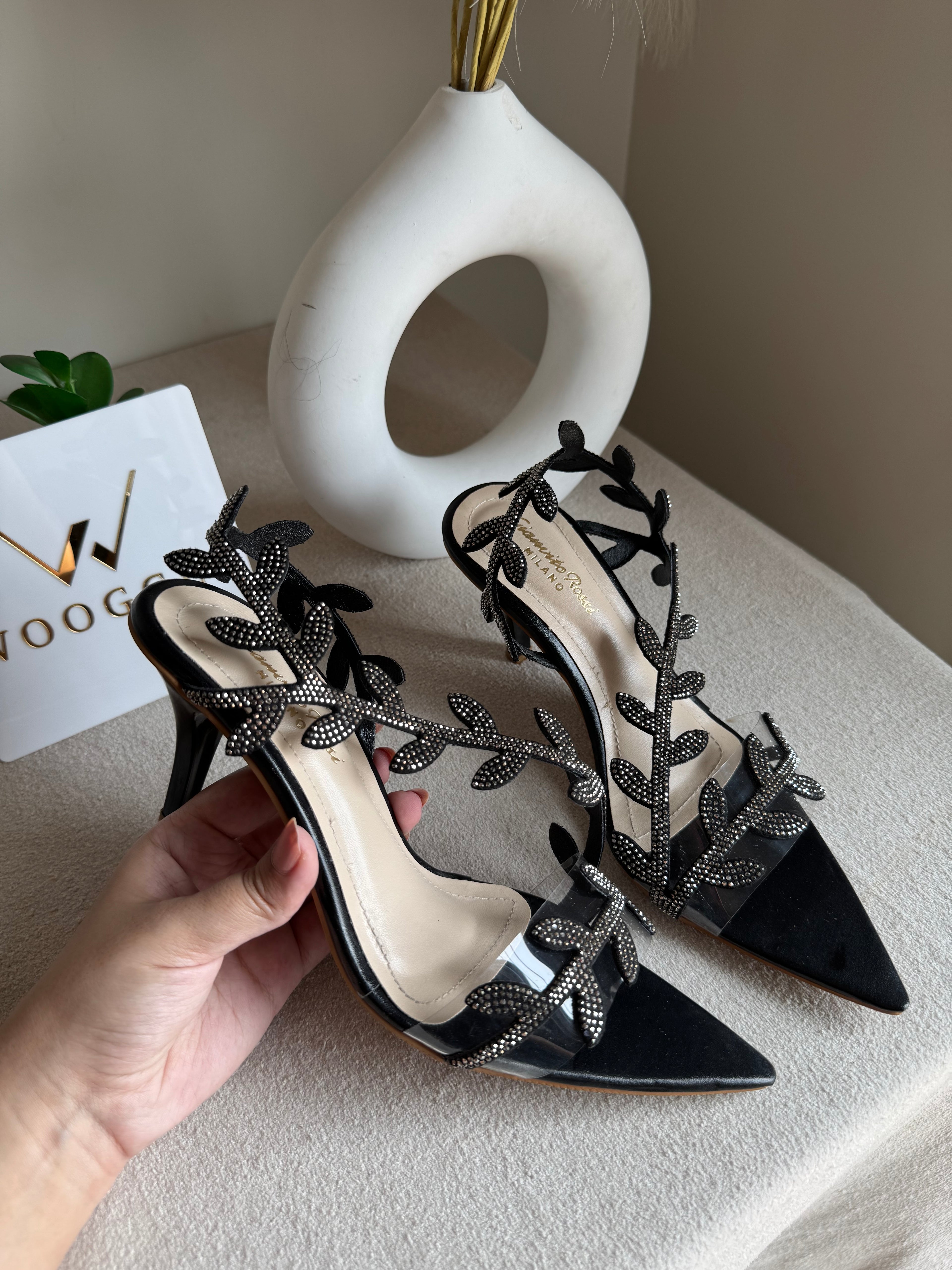 Gianvitto Rossi Heels Glitter Black