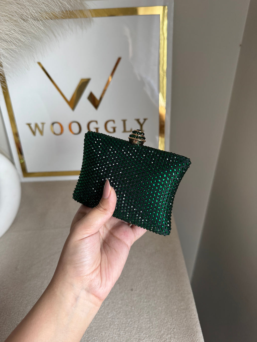 Ella Clutch - Emerald Green