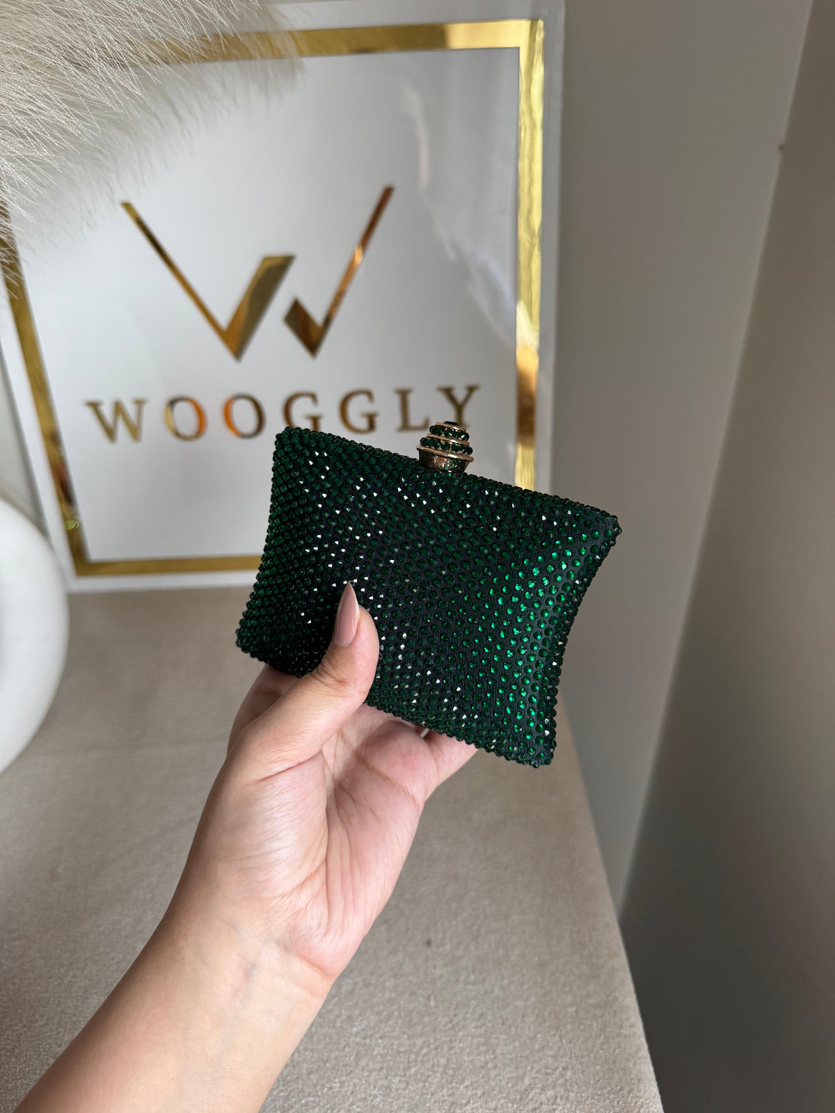 Ella Clutch - Emerald Green