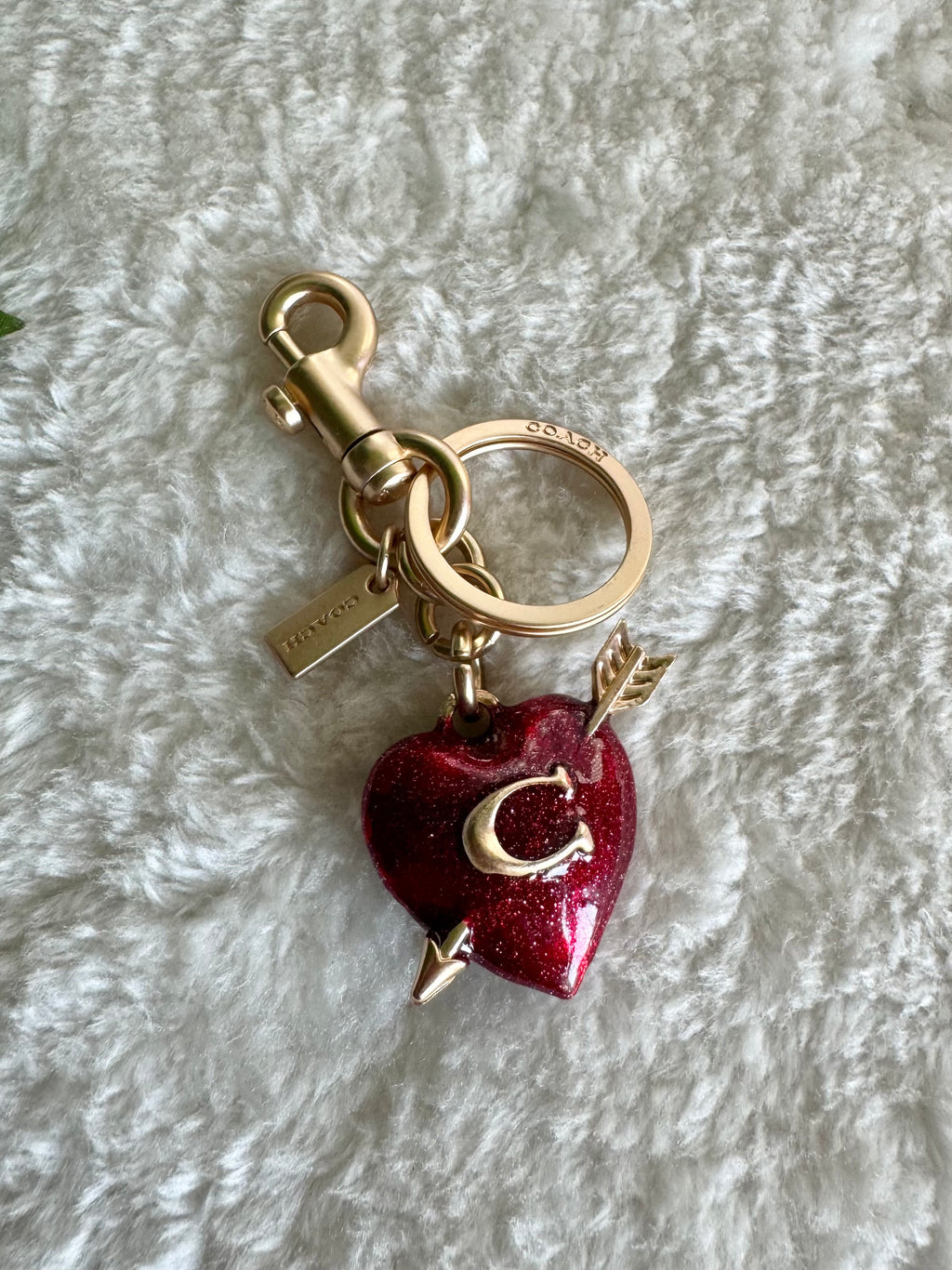 PREMIUM Coach Cupid Heart Bag Charm