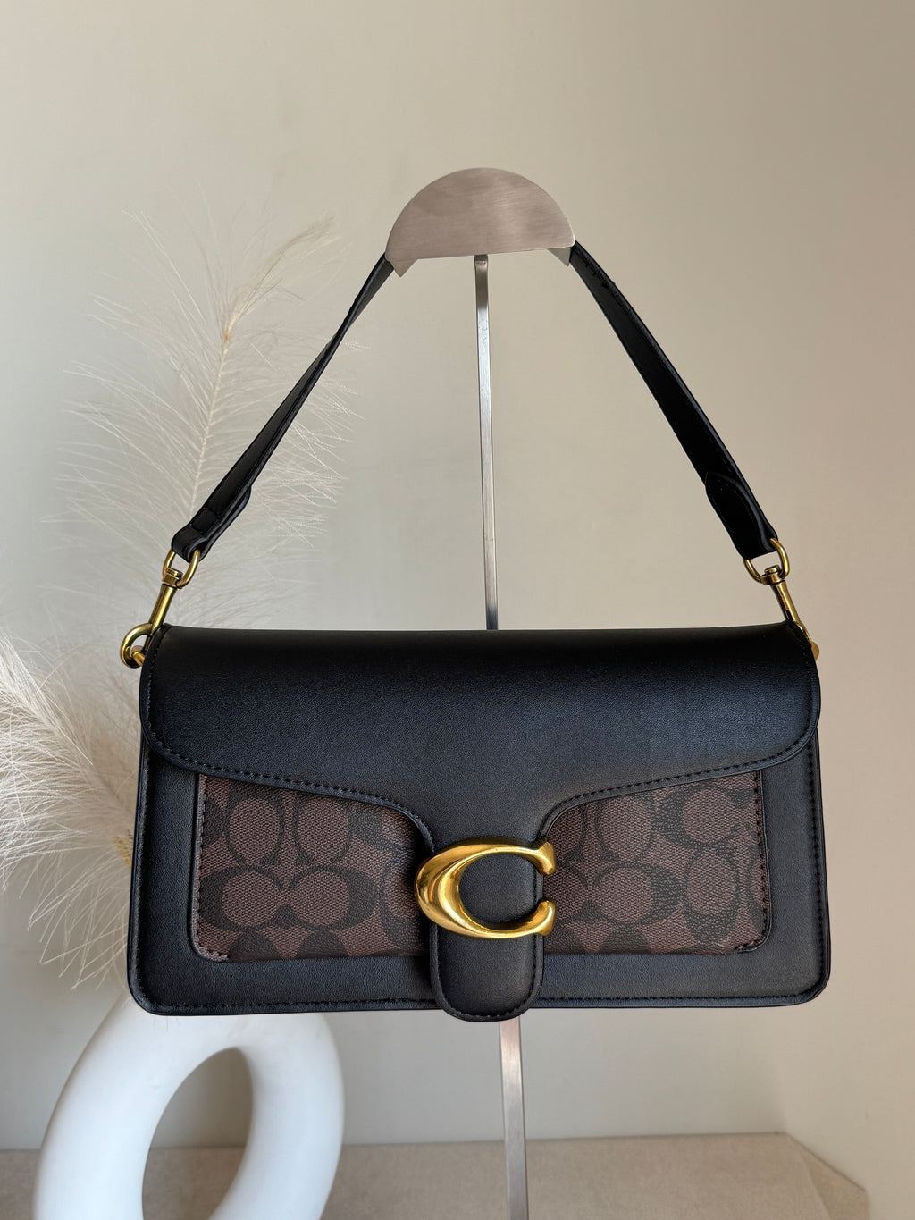 COACH TABBY 26 Black & Dark Brown Decent Quality - BOX PACKING