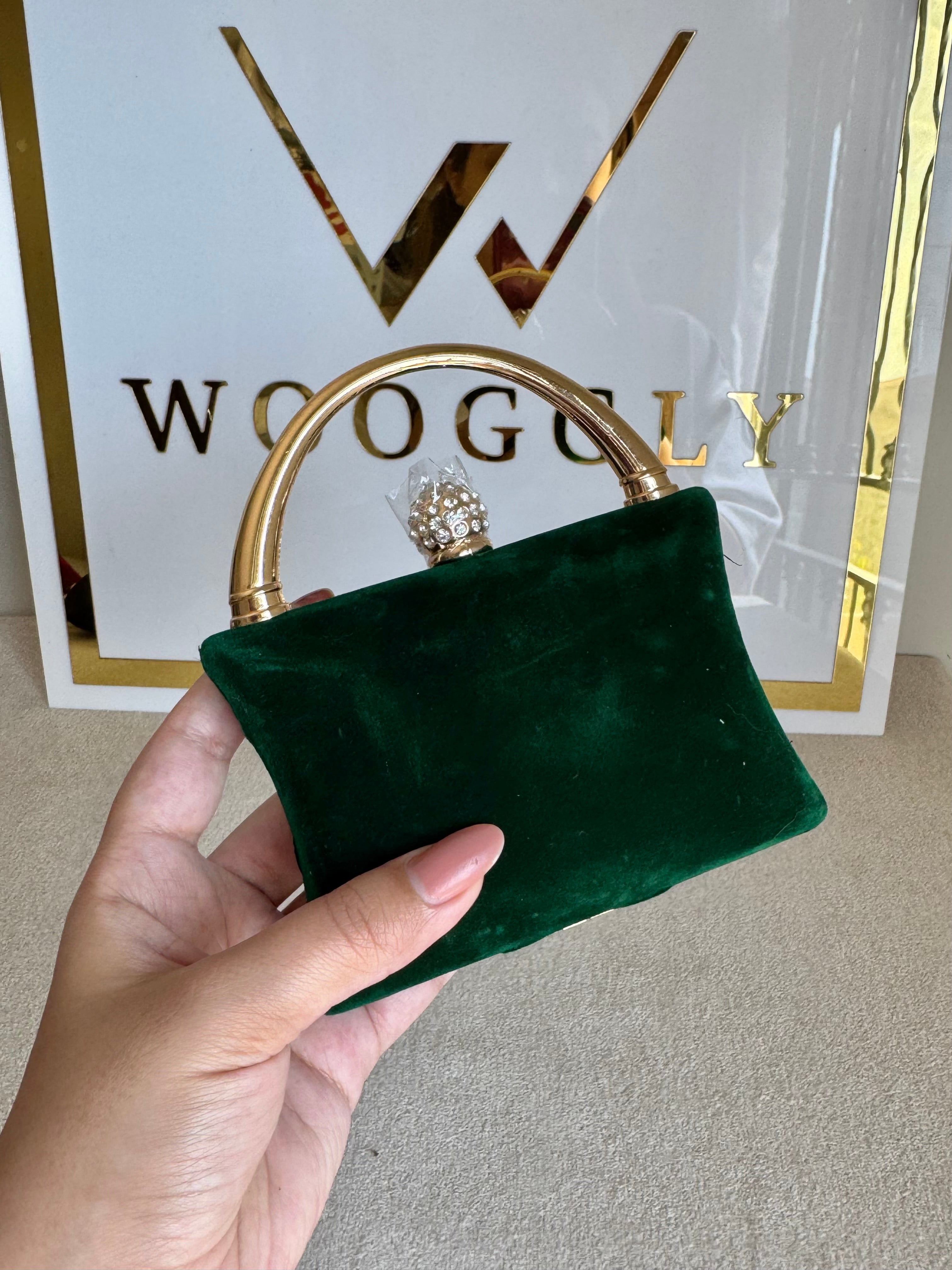 Tiny Treasure  Clutch - Emerald Green