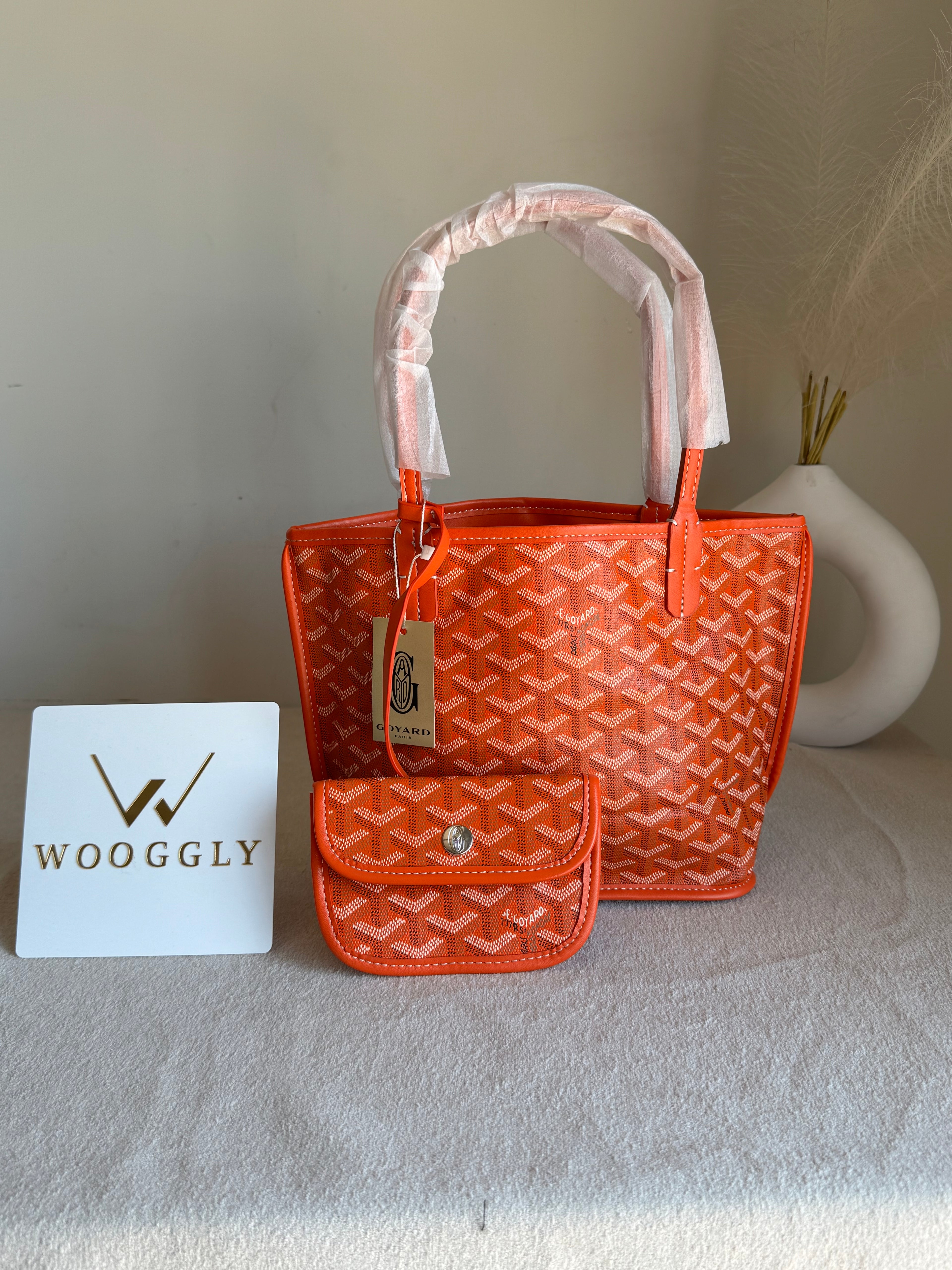 Go Yard Tote Bag - Small Orange with Magnetic Box