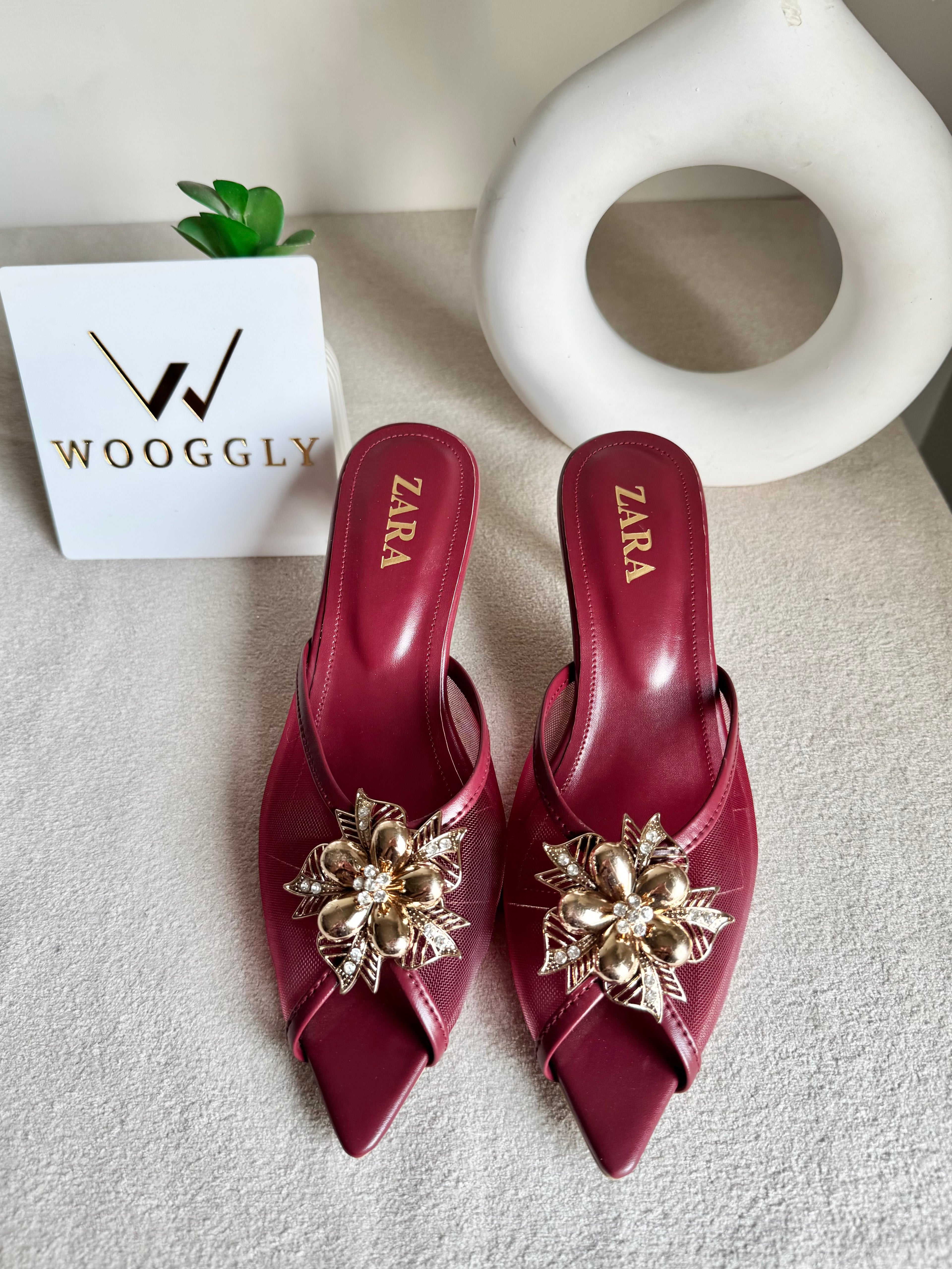 Zara Vogue Heels - Maroon