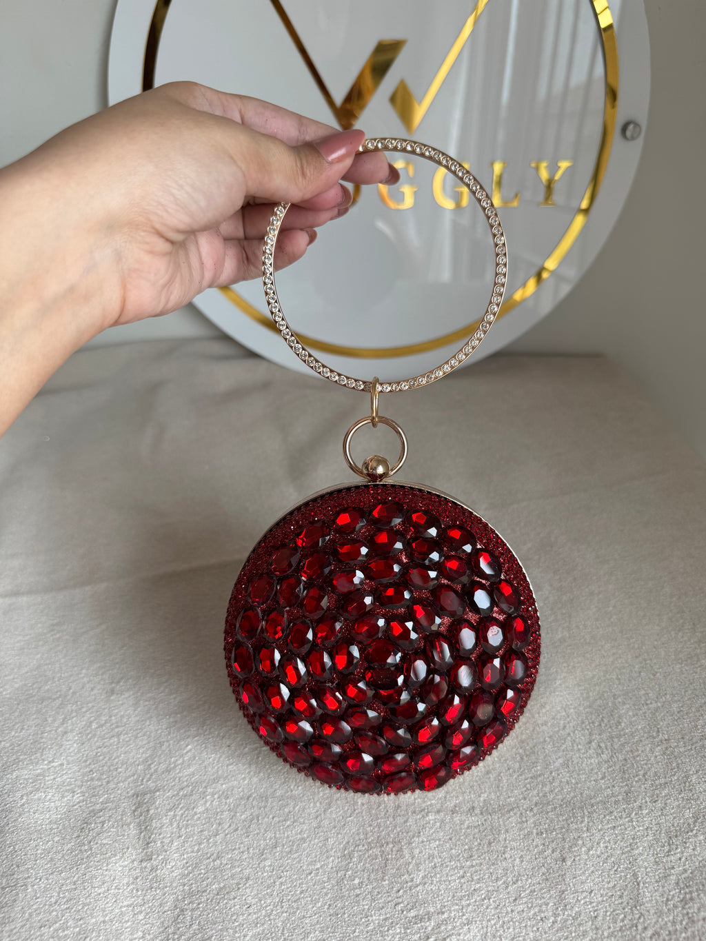 Sugar Plum Clutch - Maroonish Red