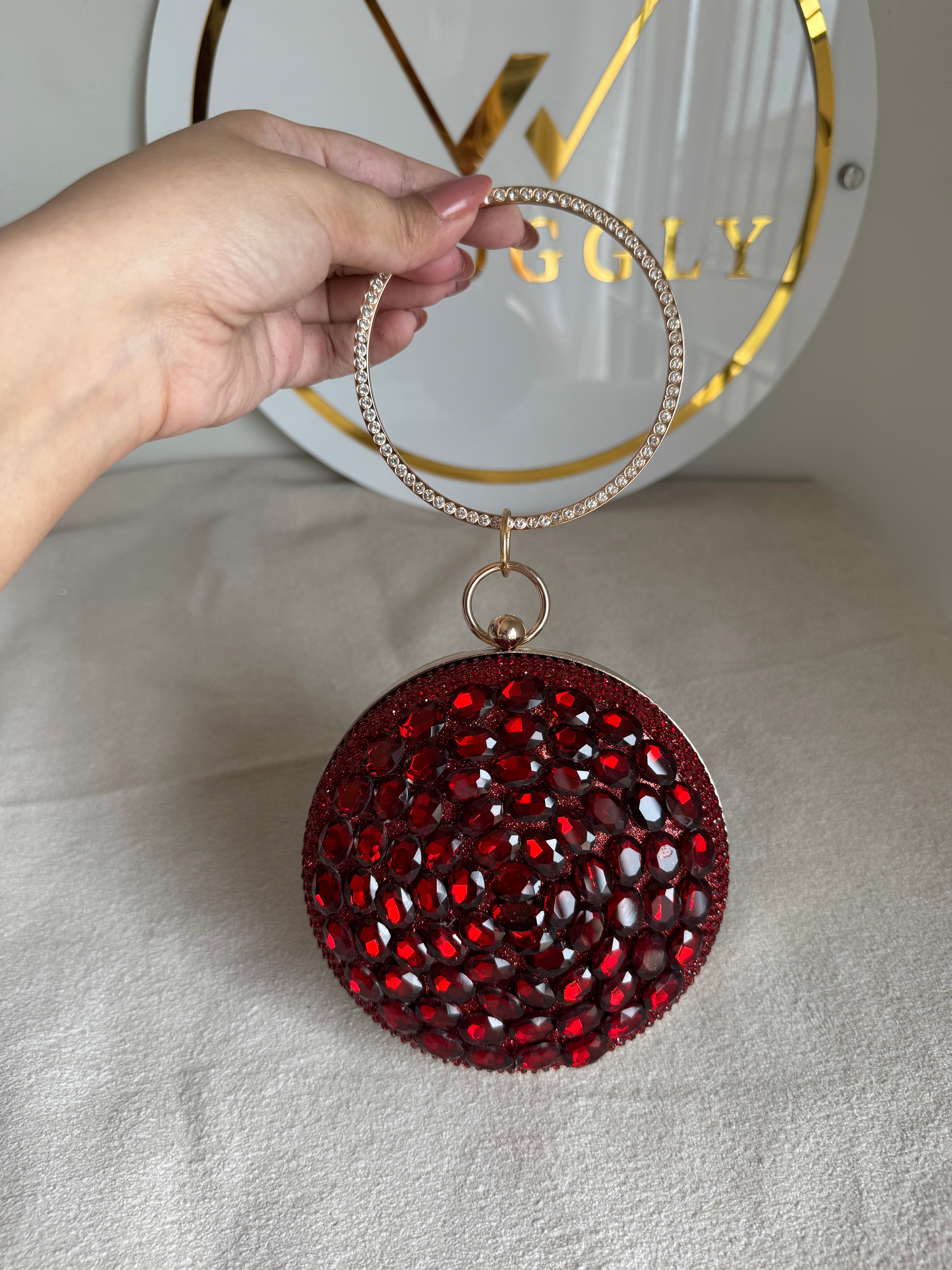 Sugar Plum Clutch - Maroonish Red