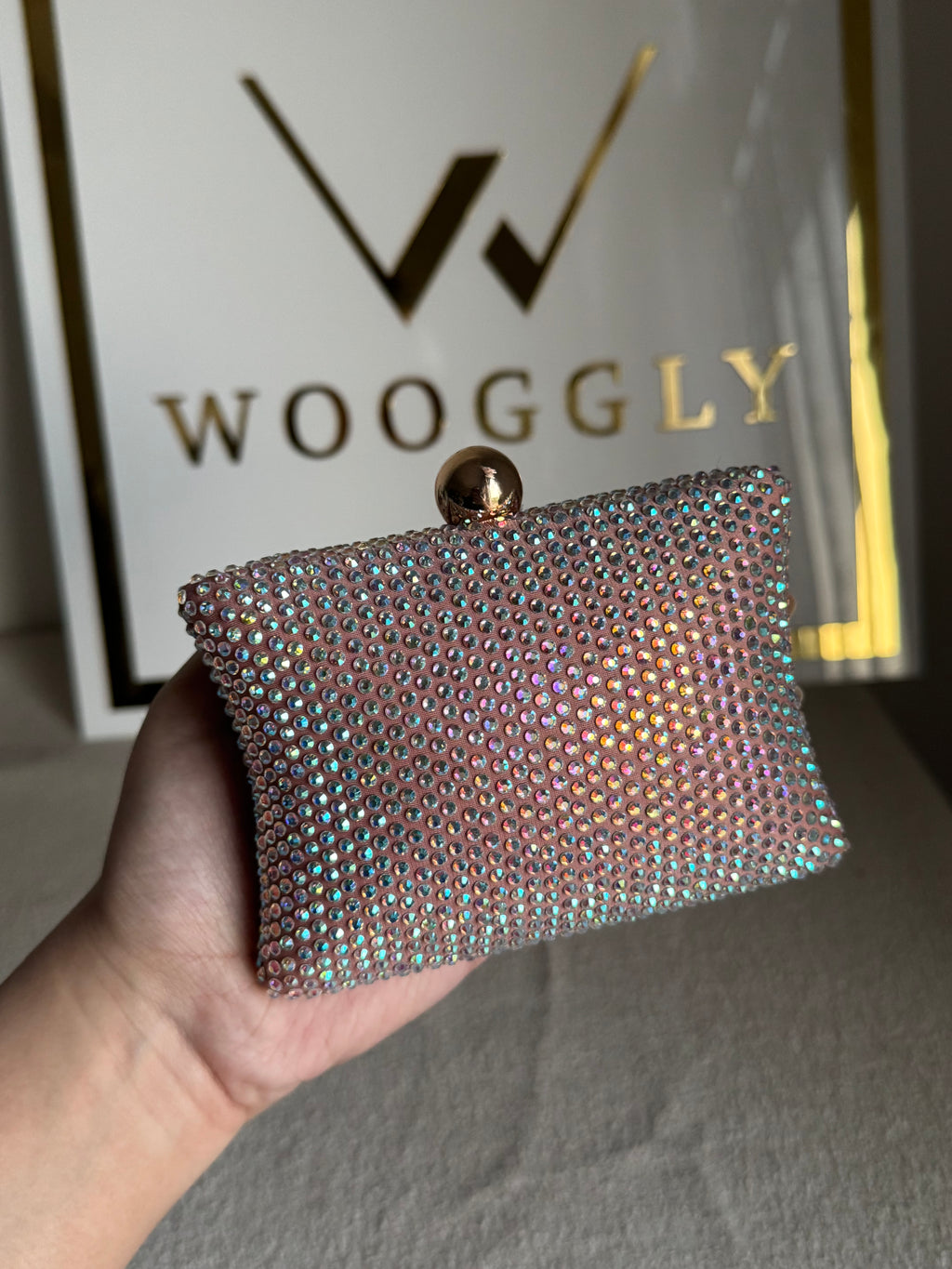 Muse Swarovski Clutch - Peach