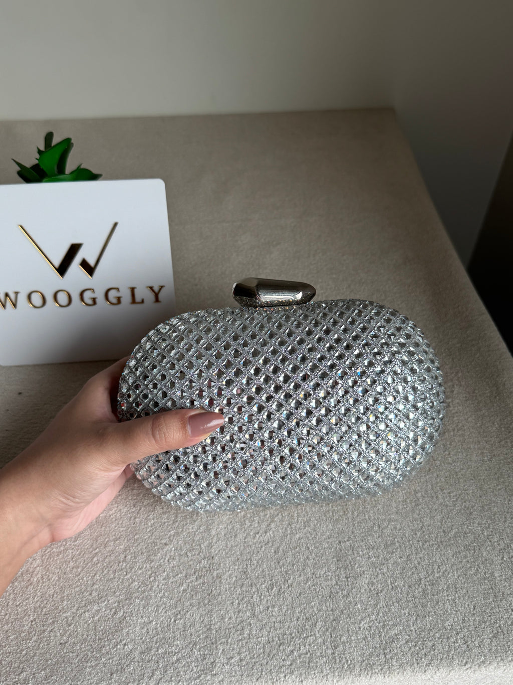 Belle Clutch Silver