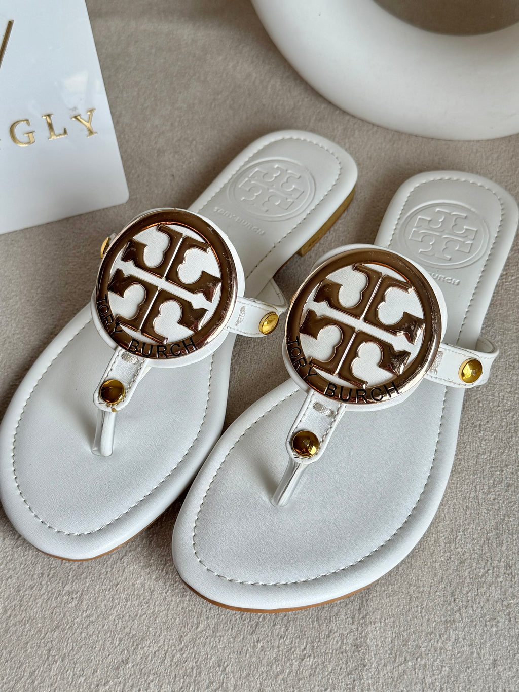 Viral Tory Burch Slides White