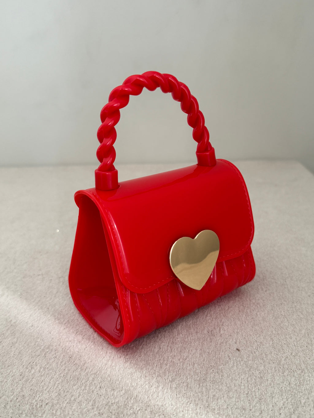 Cute Kids Heart Bag with Chain - Red
