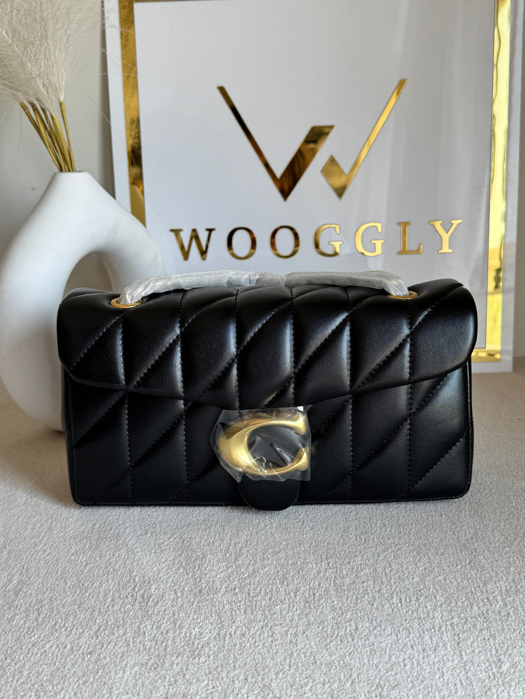 COACH Quilted Tabby PREMIUM (Black) - BOX PACKING