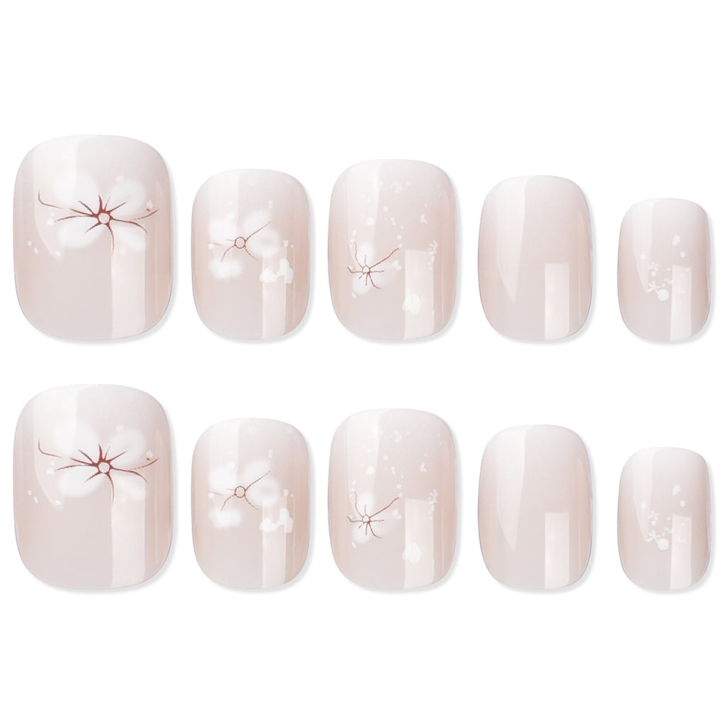 Glossy Beauty Press On Nails - 24 Pieces Complete Kit