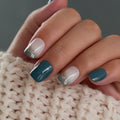 Aqua Mermaid Press On Nails - 24 Pieces Complete Kit