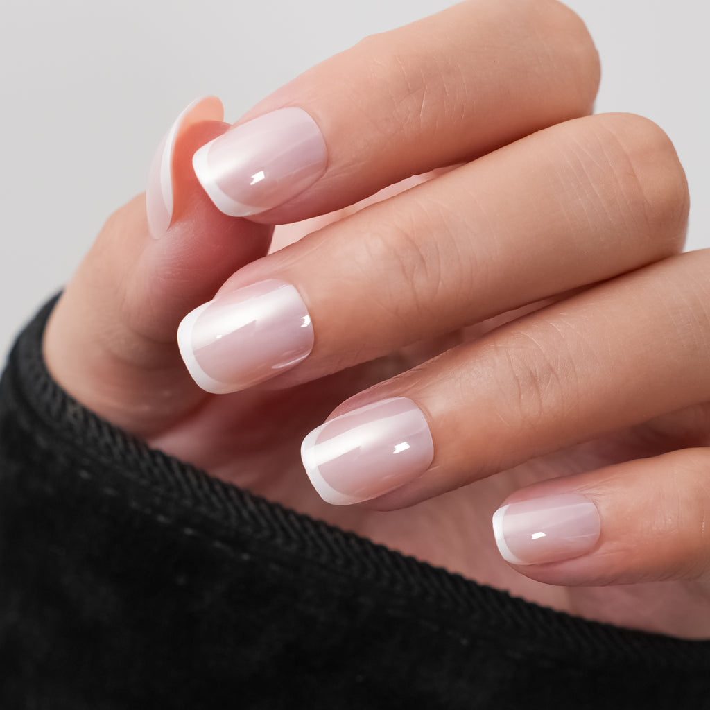 Glow with French Press On Nails - 24 Pieces Complete Kit