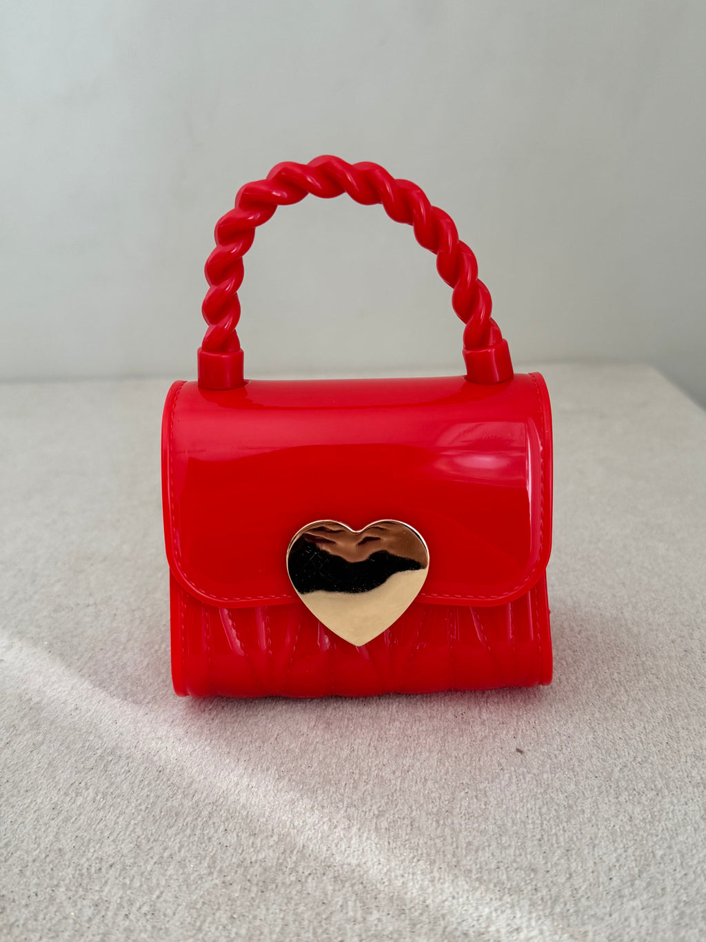 Cute Kids Heart Bag with Chain - Red
