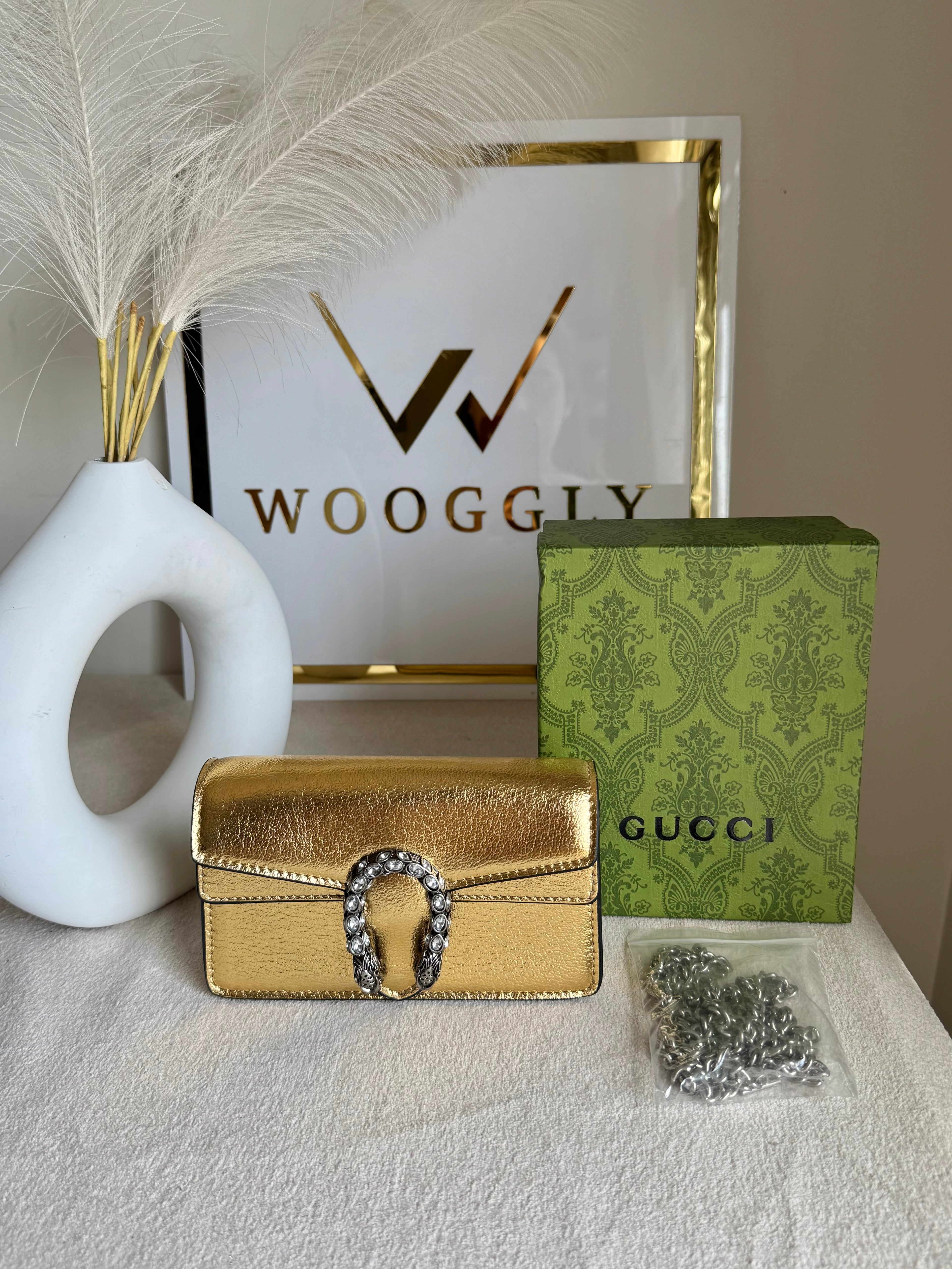 Viral Mini Gucci Bag Gold - Box Packing