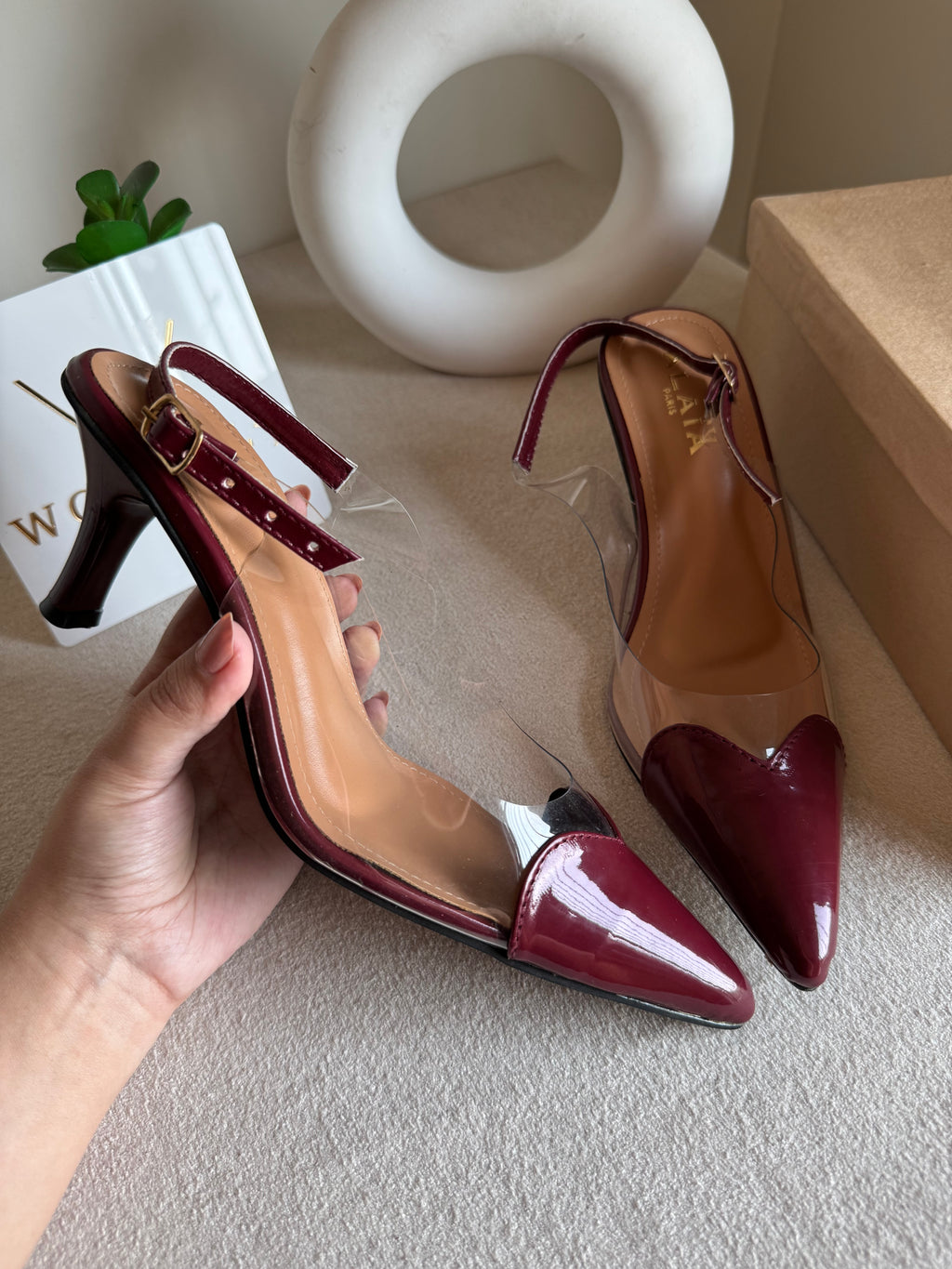 Alaia Paris Heels - Burgandy