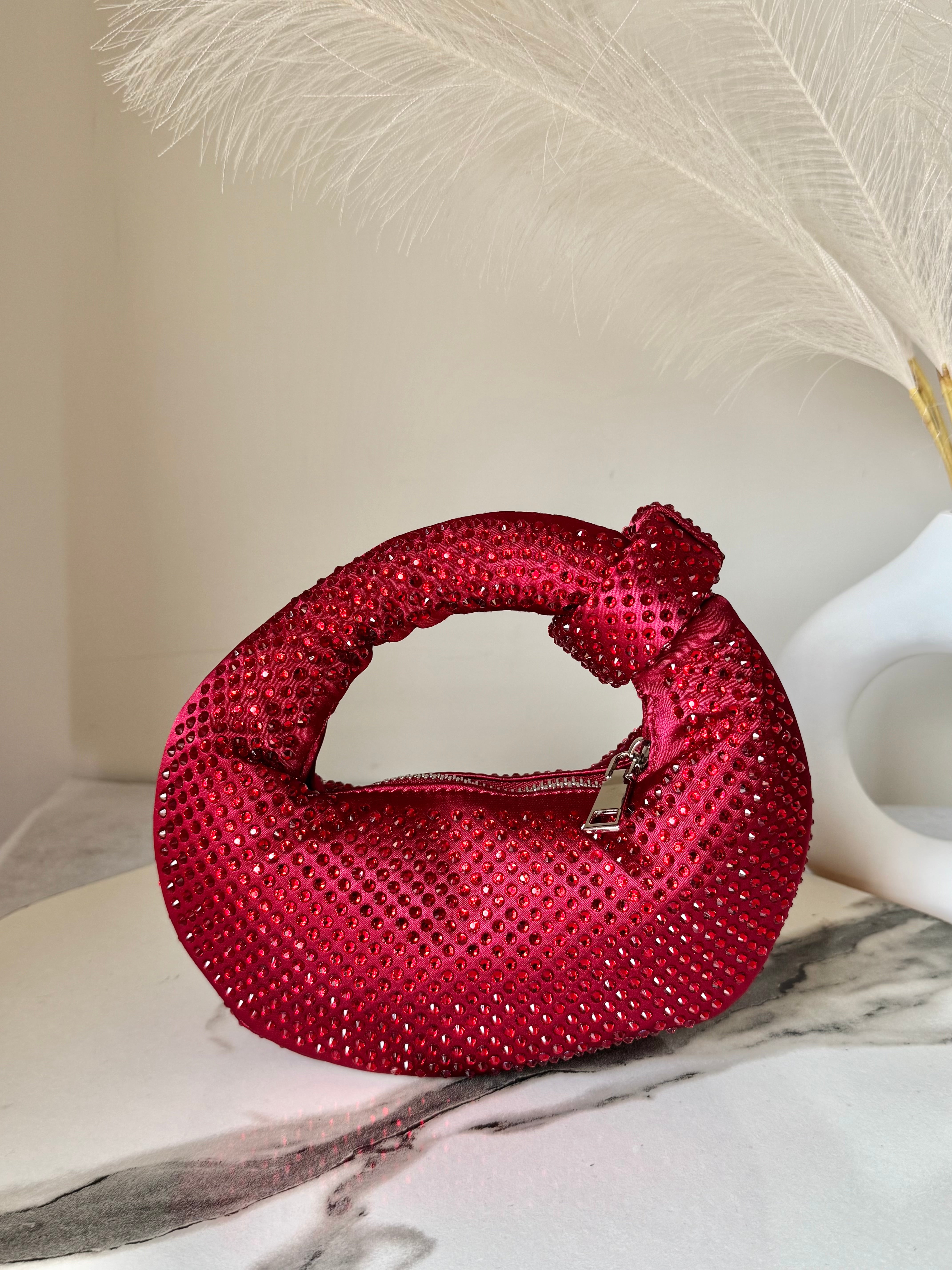 JW PIE Inspired Rhinestone Bag (Red)