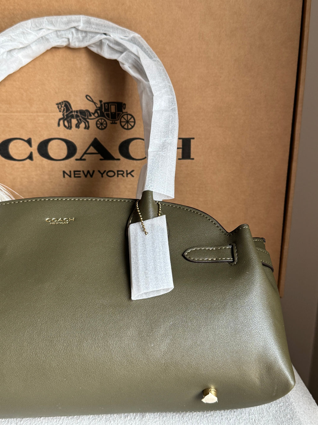 COACH Empire Bag EXTREMELY PREMIUM (Olive Green) - BOX PACKING