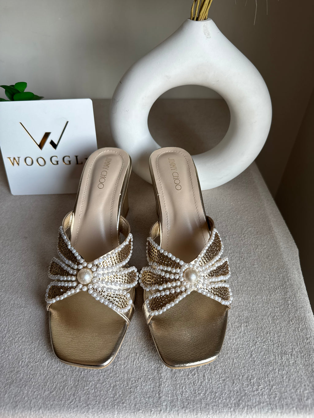 Jimmy Choo Pearl Heels - Champagne