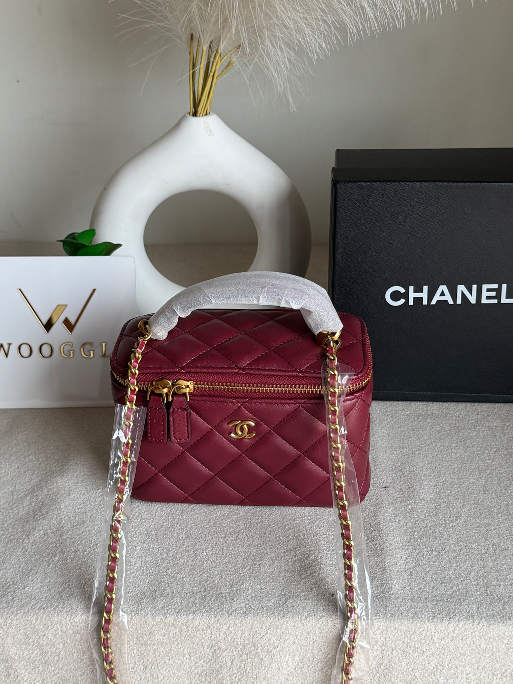 CH Mini Box Bag - Maroon