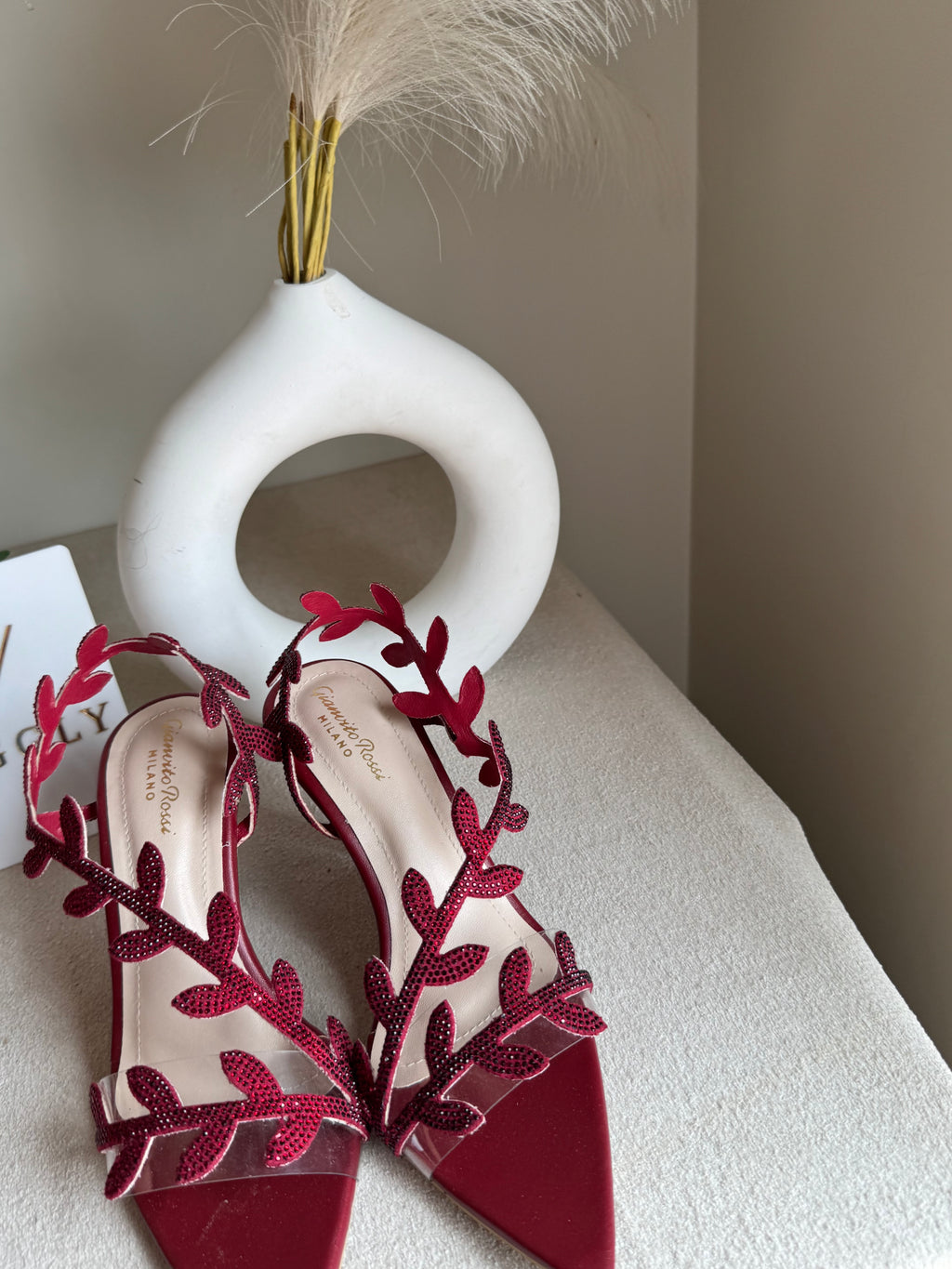 Gianvitto Rossi Heels Glitter Maroon