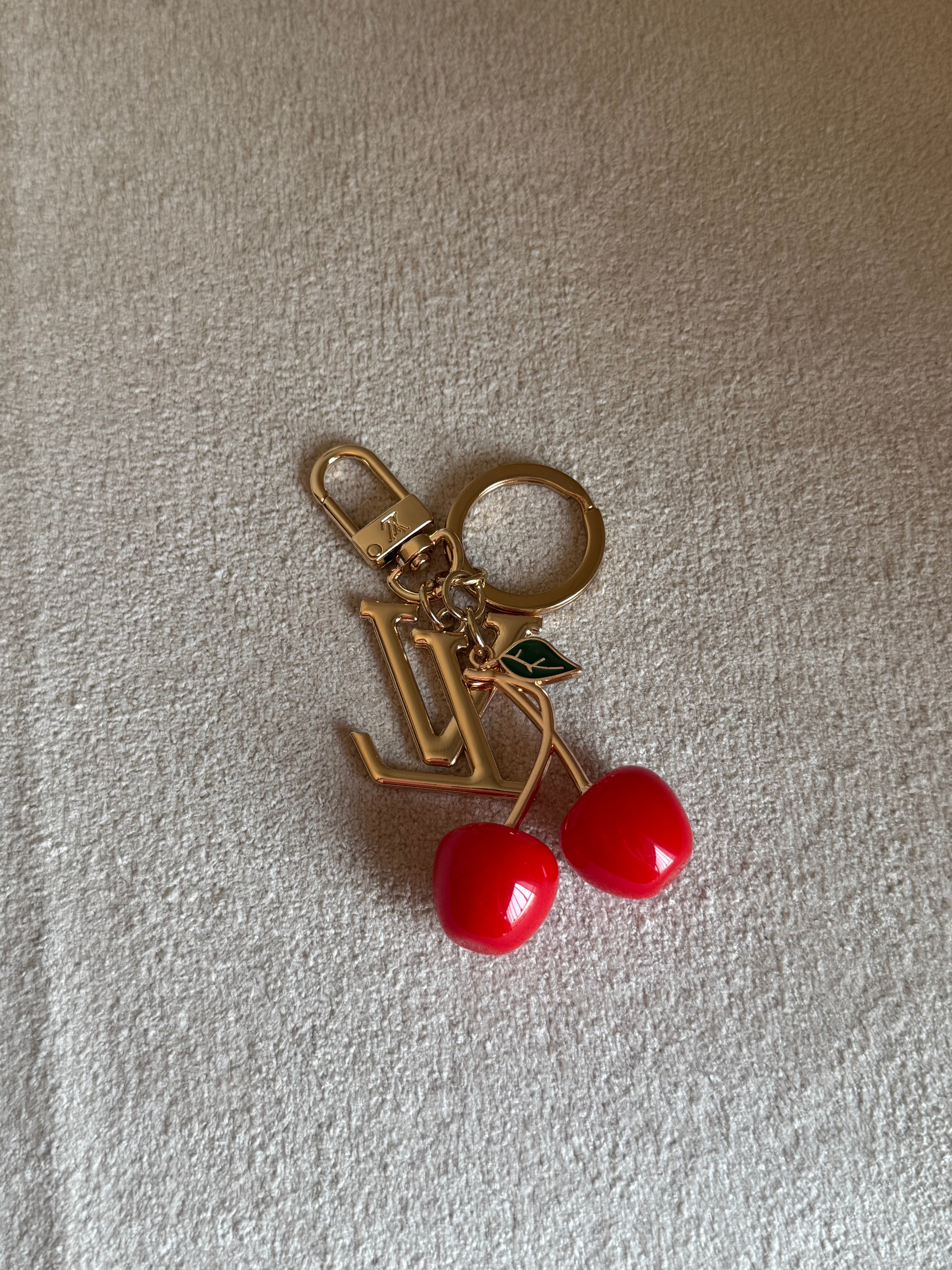 Premium LV Cherries Bag Charm