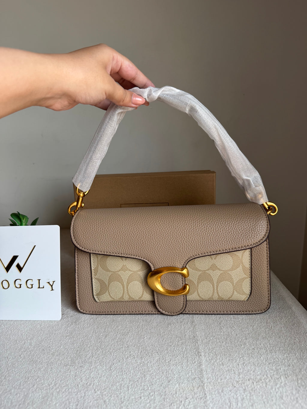 COACH TABBY Canvas Beige Good Quality -  BOX PACKING
