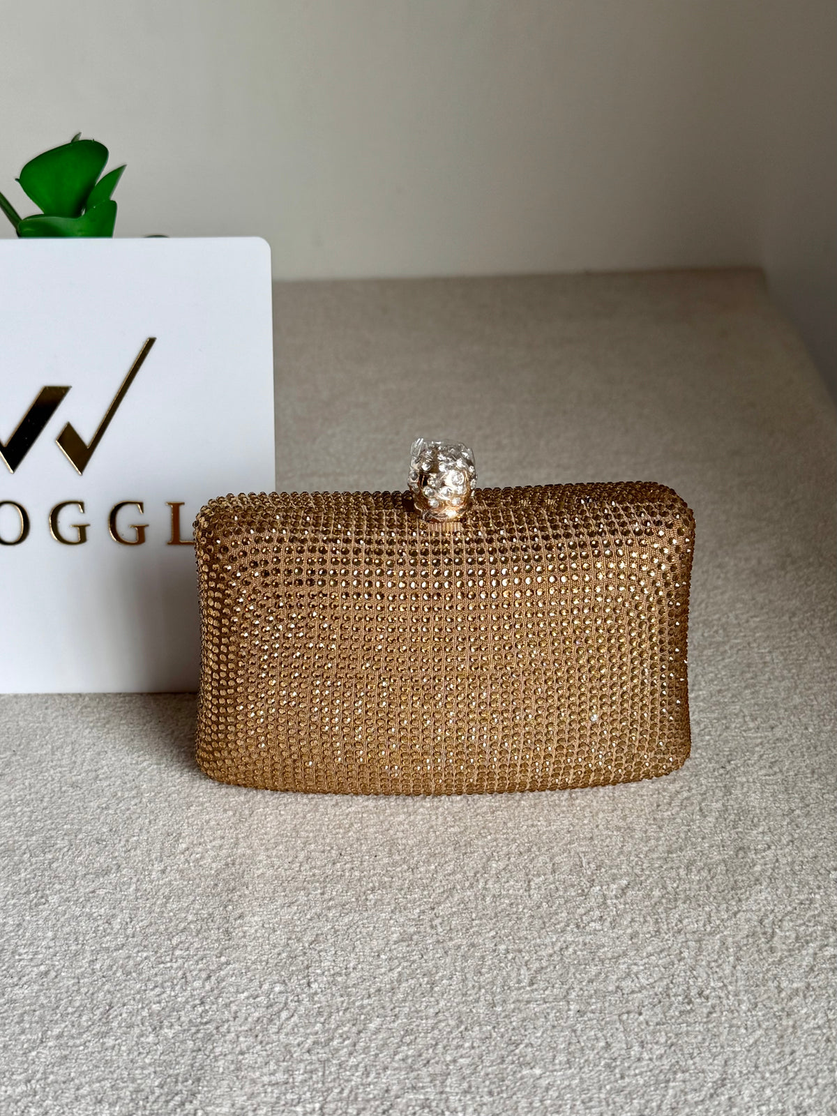 Icon Clutch Champagne