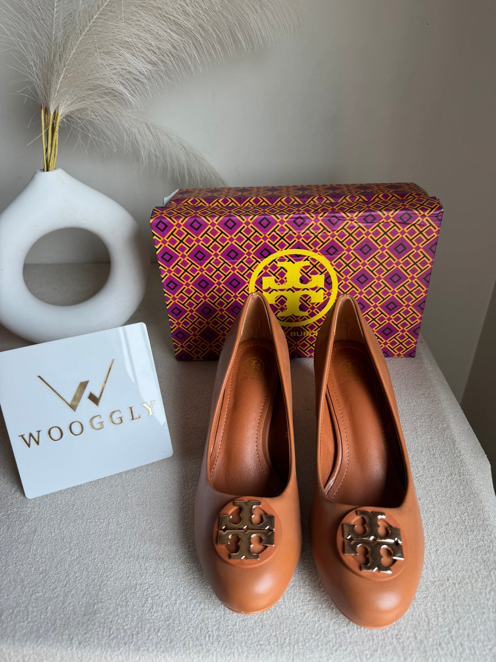 IMPORTED Tory Burch Classic Court Heels - Brown