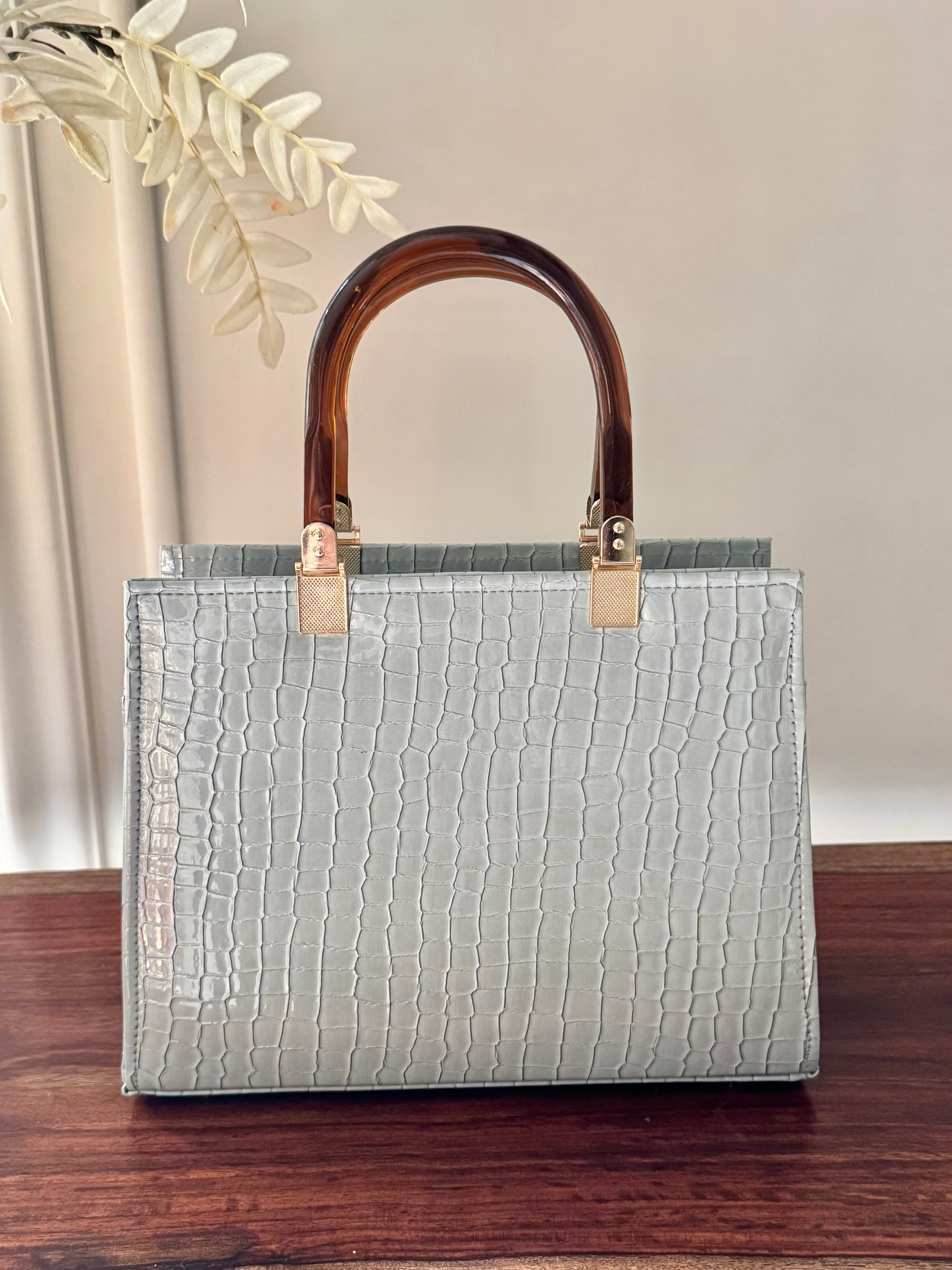 Dune Hand Bag with Long Strap - Light Turquoise