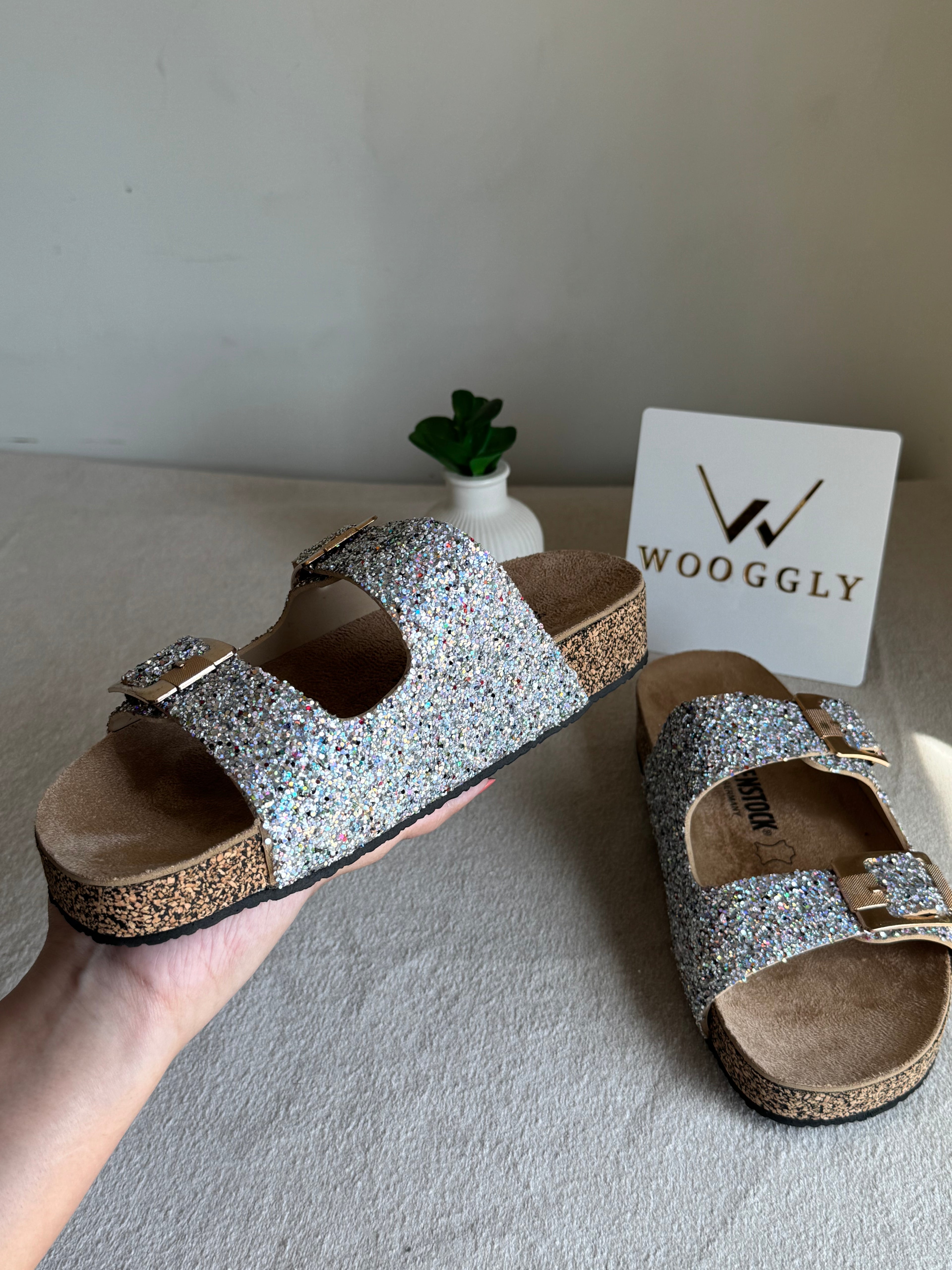 Viral Birkenstock Comfy Sandals - Glam Silver