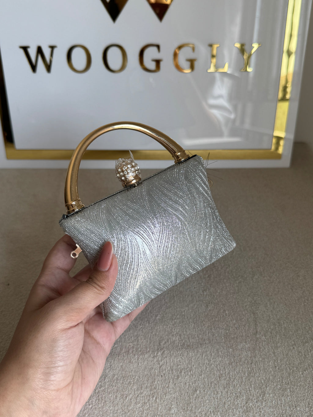 Paris Mini Clutch - Silver