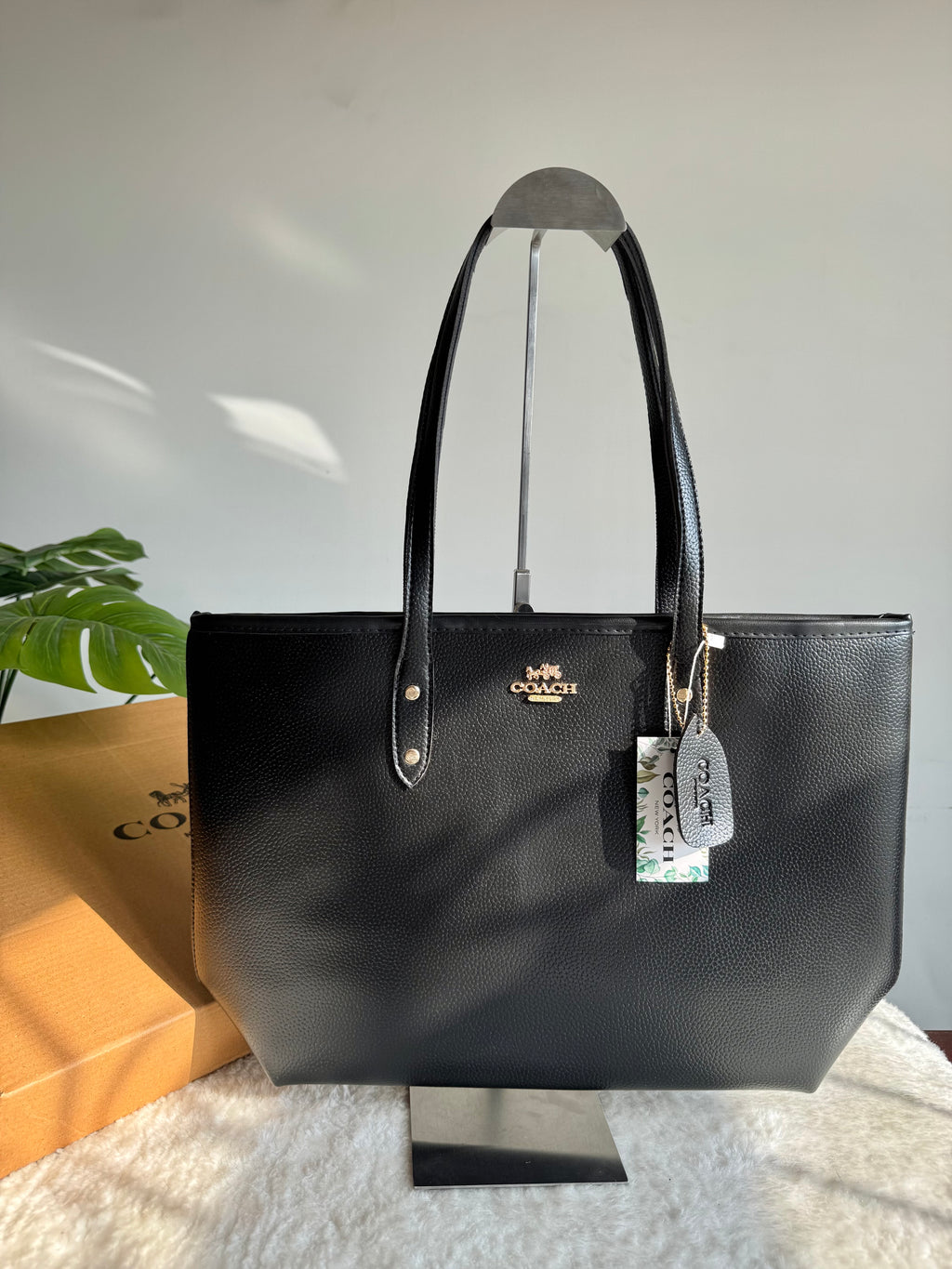 COACH City Tote Bag PREMIUM - Black (BOX PACKING)