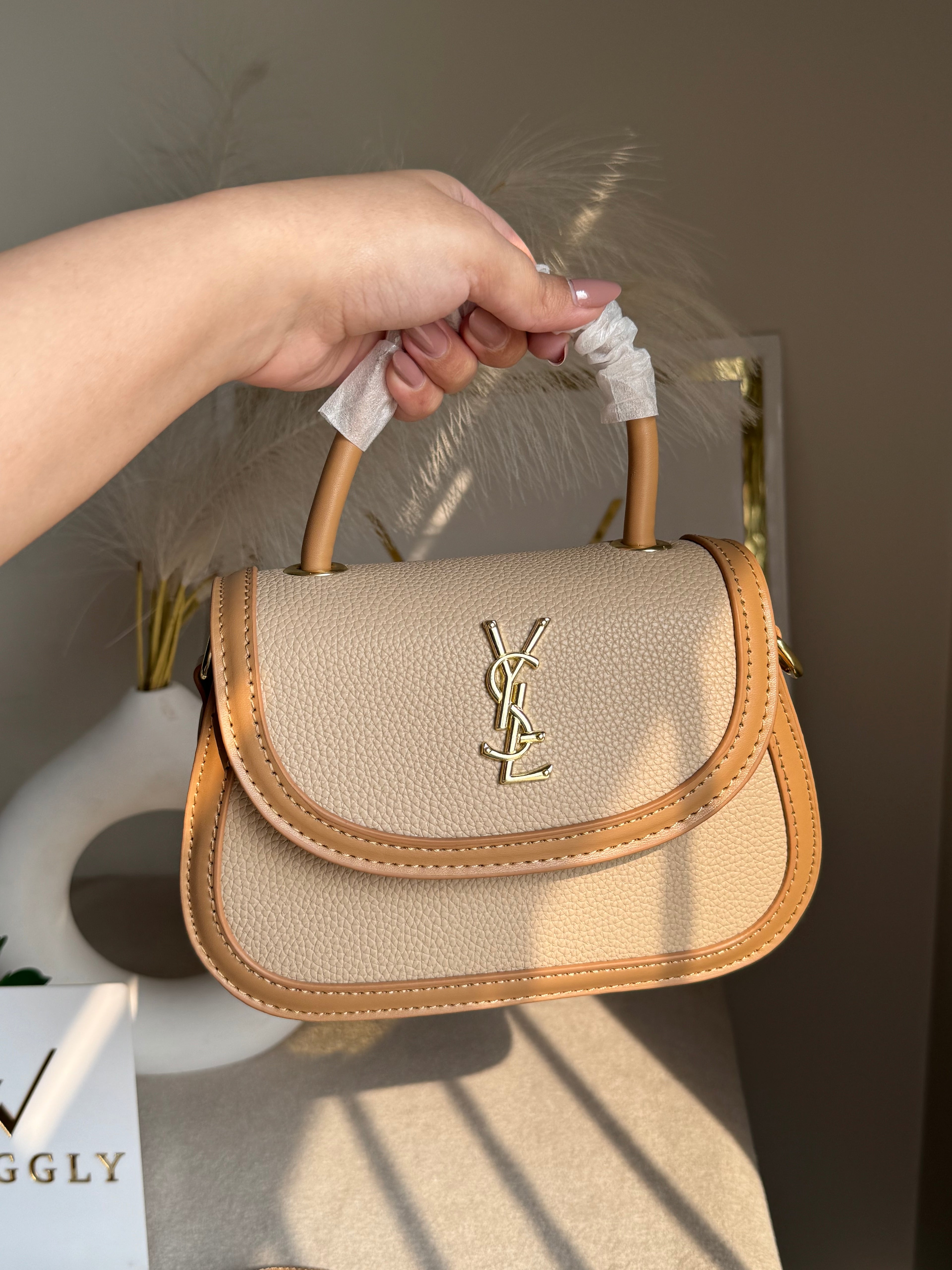YSL Hand Bag Beige