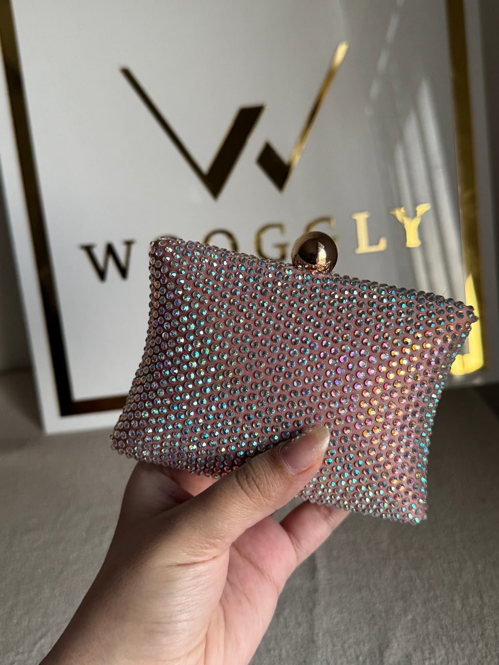 Muse Swarovski Clutch - Peach