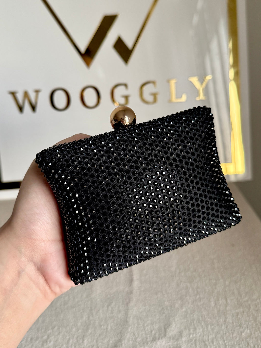 Muse Swarovski Clutch - Black