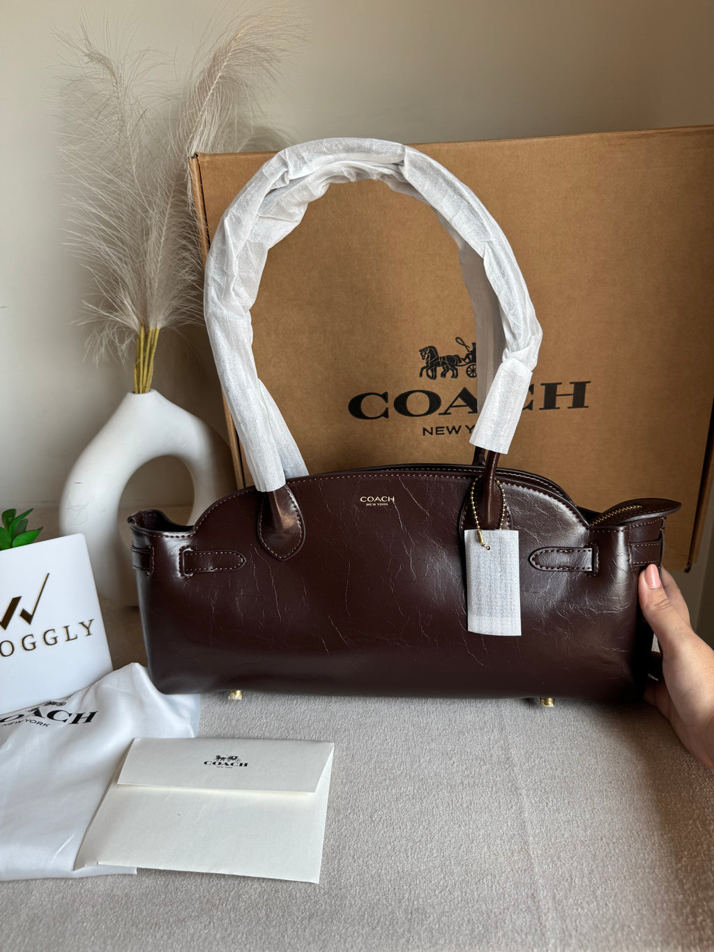 COACH Empire Bag EXTREMELY PREMIUM (Coffee) - BOX PACKING
