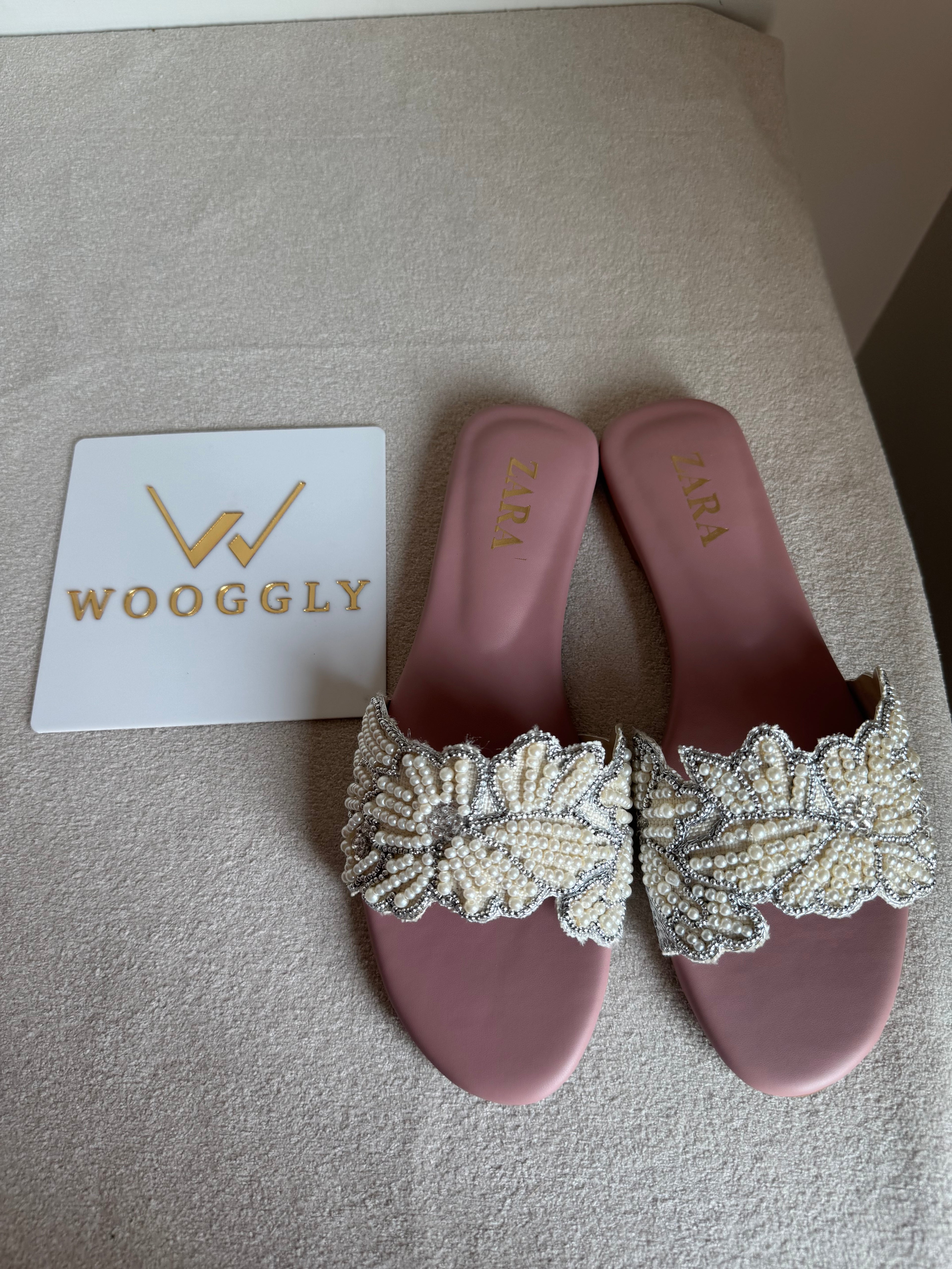 Zara Sugar Bloom Slides - Pink