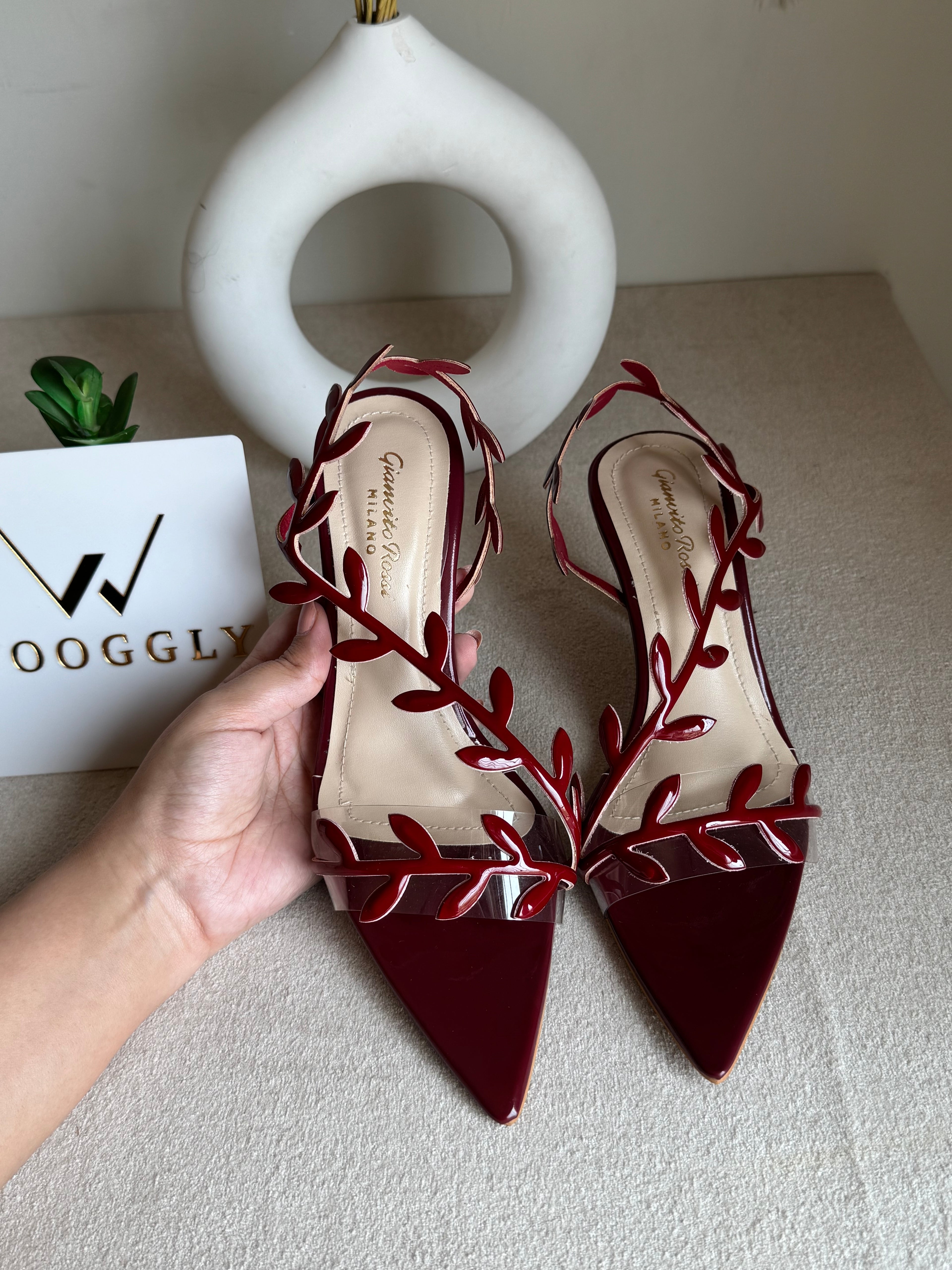 Gianvitto Rossi Heels Maroon