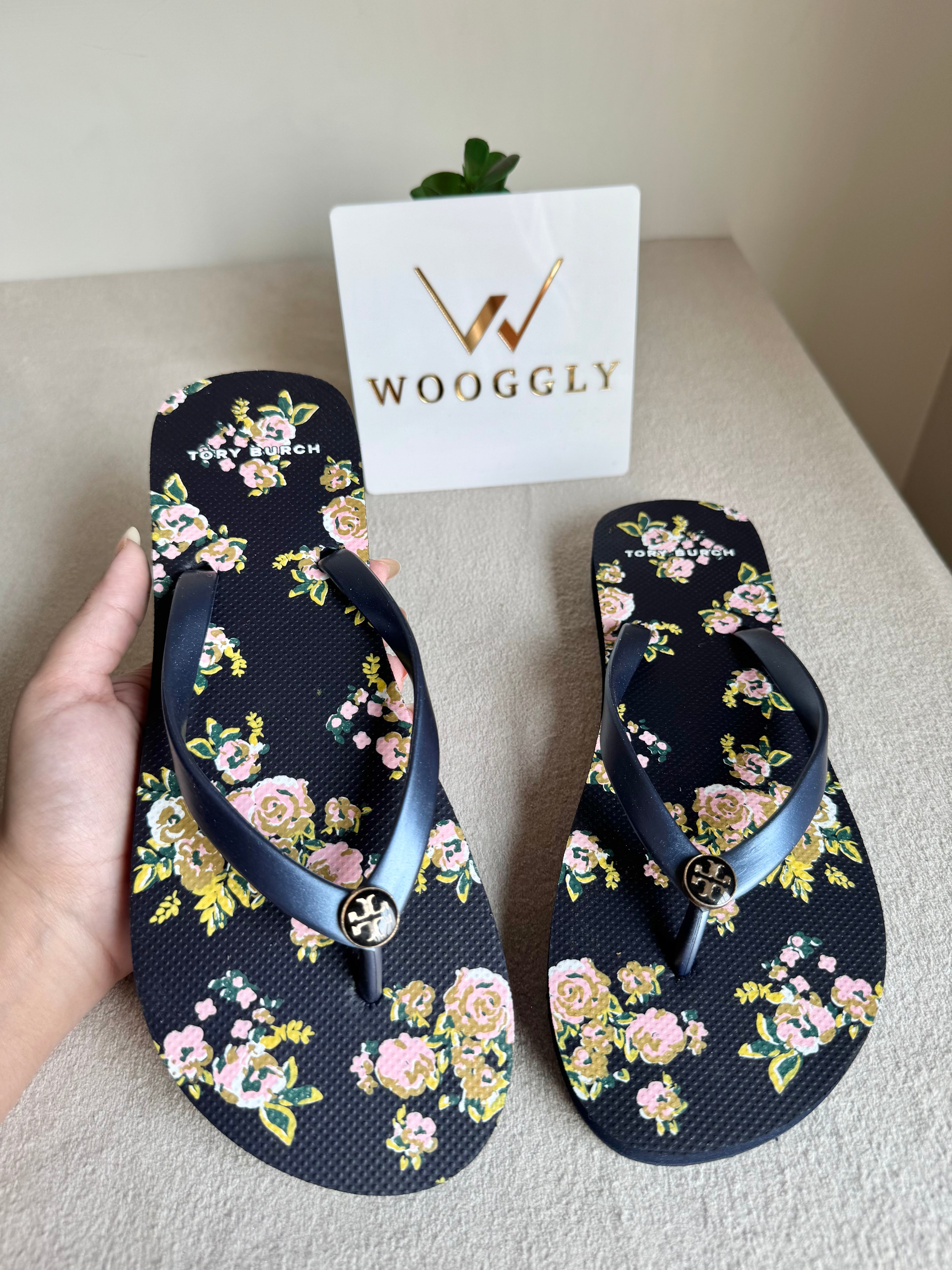 Tory Burch Floral Comfy Flip Flops