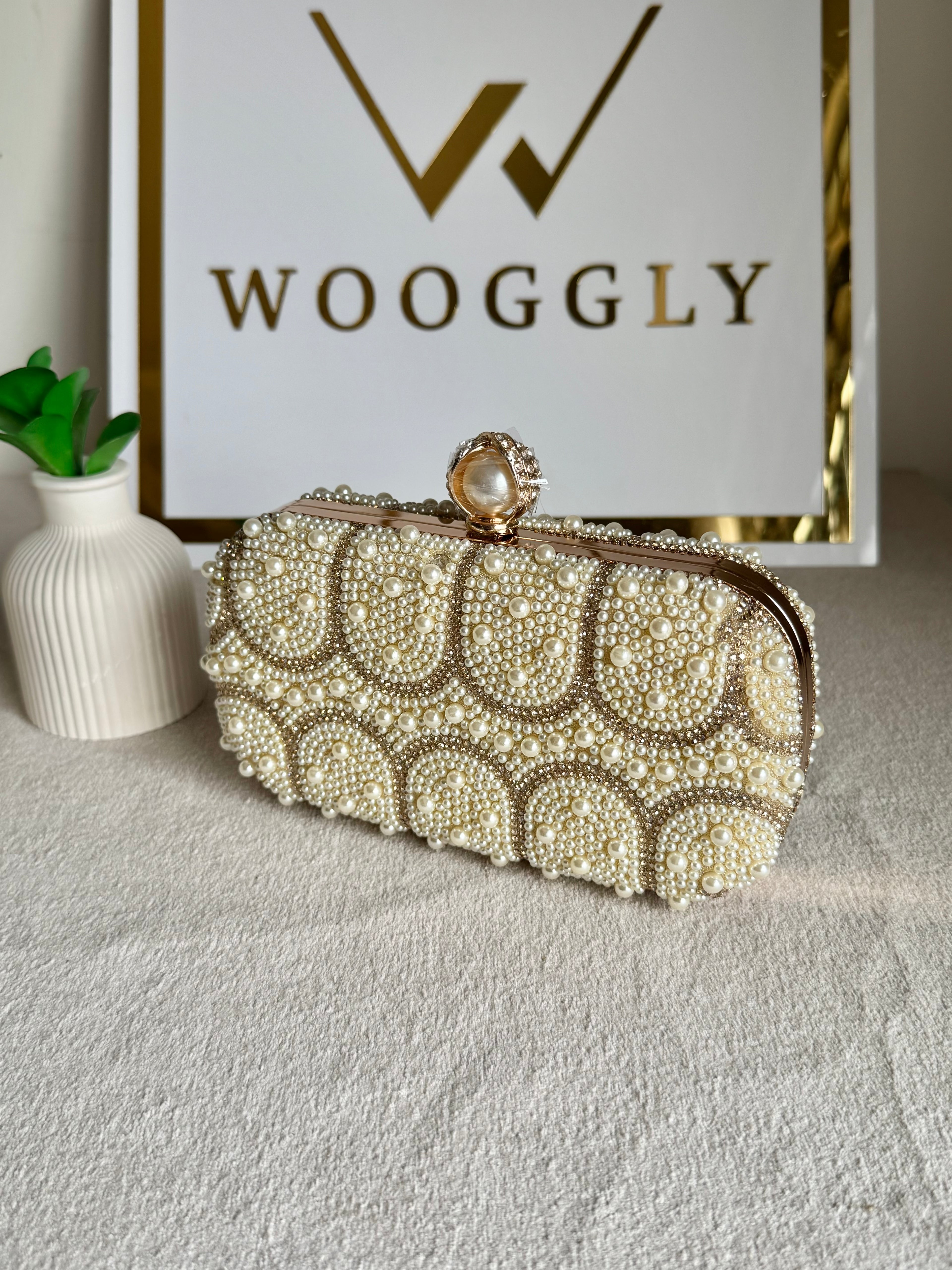 Satin Pearl Clutch