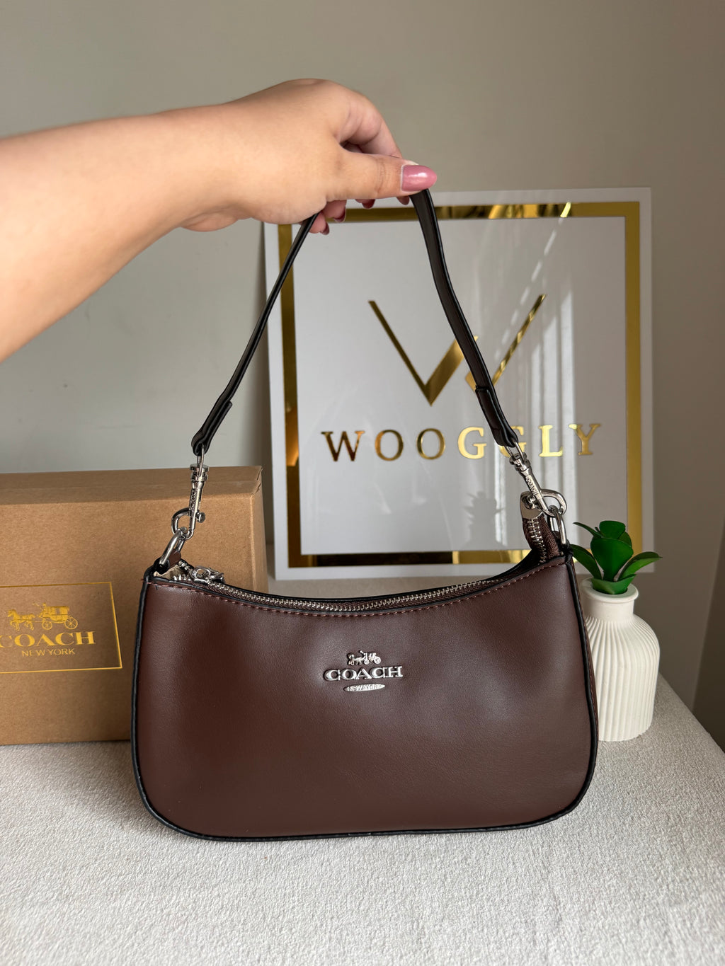 COACH TERI PREMIUM (Chocolate Brown) - BOX PACKING