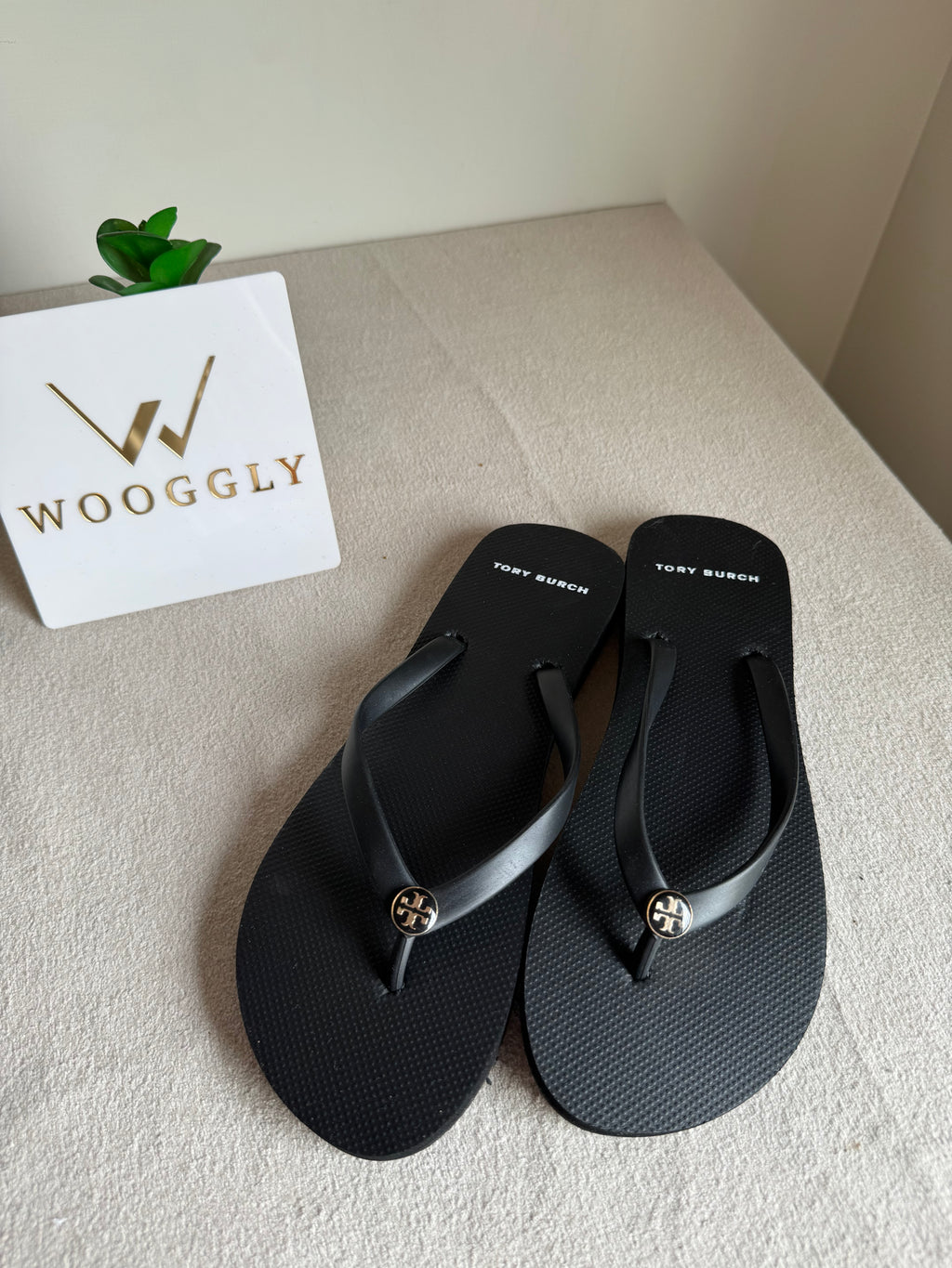 Tory Burch Black Comfy Flip Flops