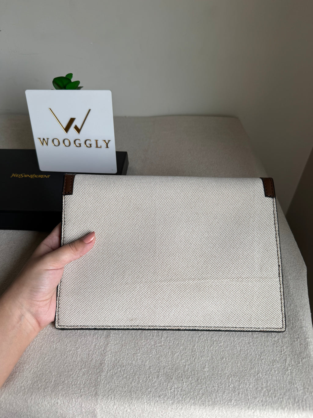 Premium Quality YSL Pouch with Box Packing - Statement Brown